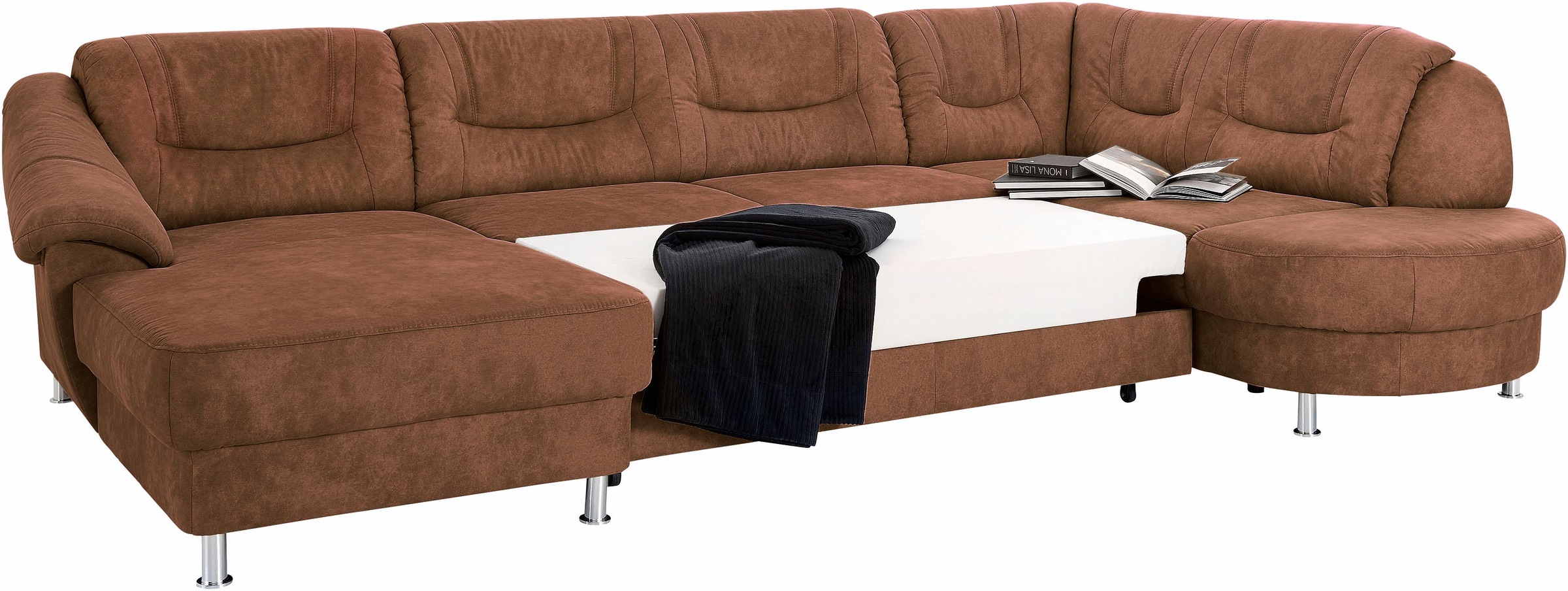 sit&more Wohnlandschaft »Salsa U-Form«, mit Federkern, wahlweise mit Bettfunktion