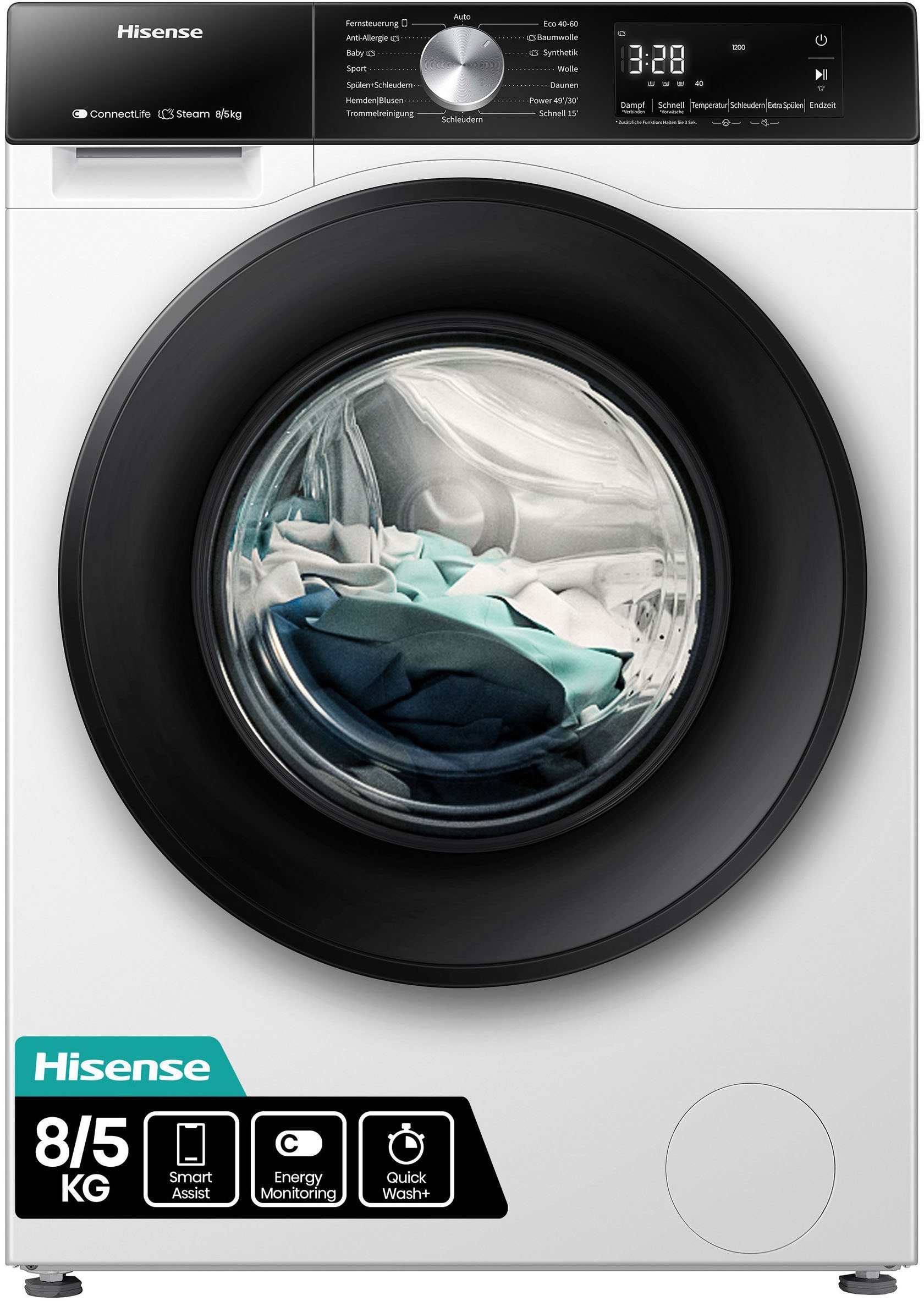 Hisense Waschtrockner »WD3S8043BB3« 8 kg /5 kg 72 dB(A)