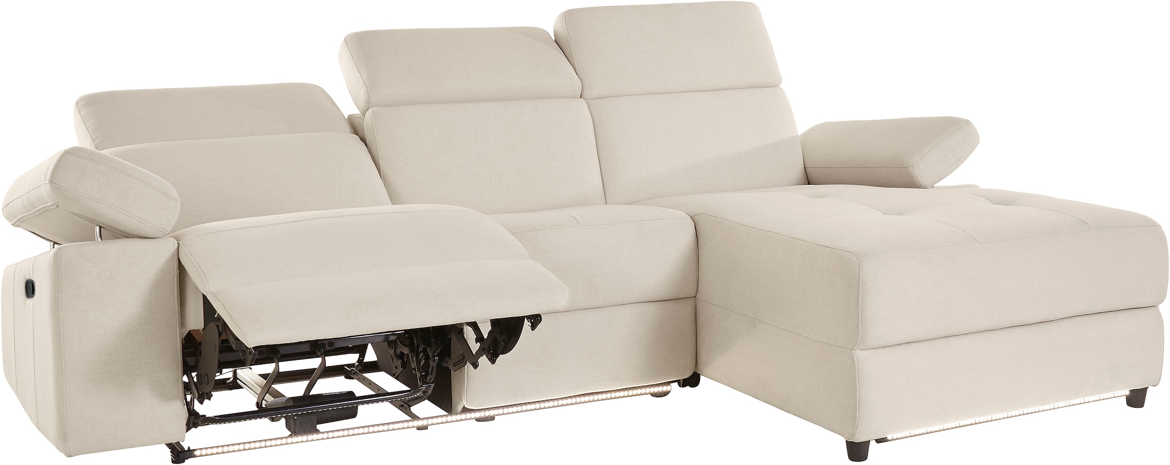 Home affaire Ecksofa »Kilado, L-Form,« mit Relaxfunktion, verstellbarer Armlehne, Kopfteilverstellung