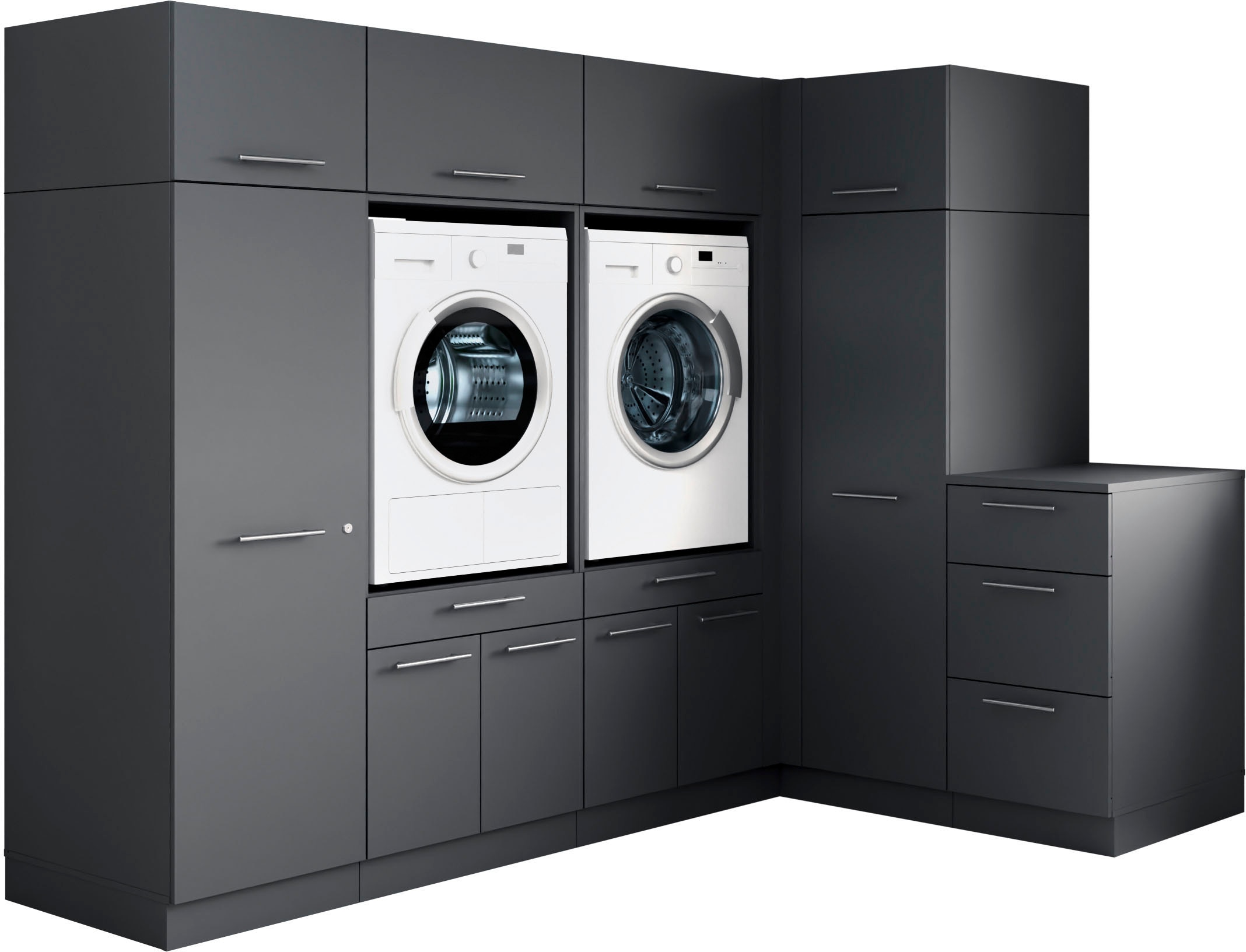 Laundreezy Mehrzweckschrank-Set »Laundreezy, 9-tlg. Mehrzweckschrank-Set B/H/T 253/200/68 cm« 9 Stk. tlg.