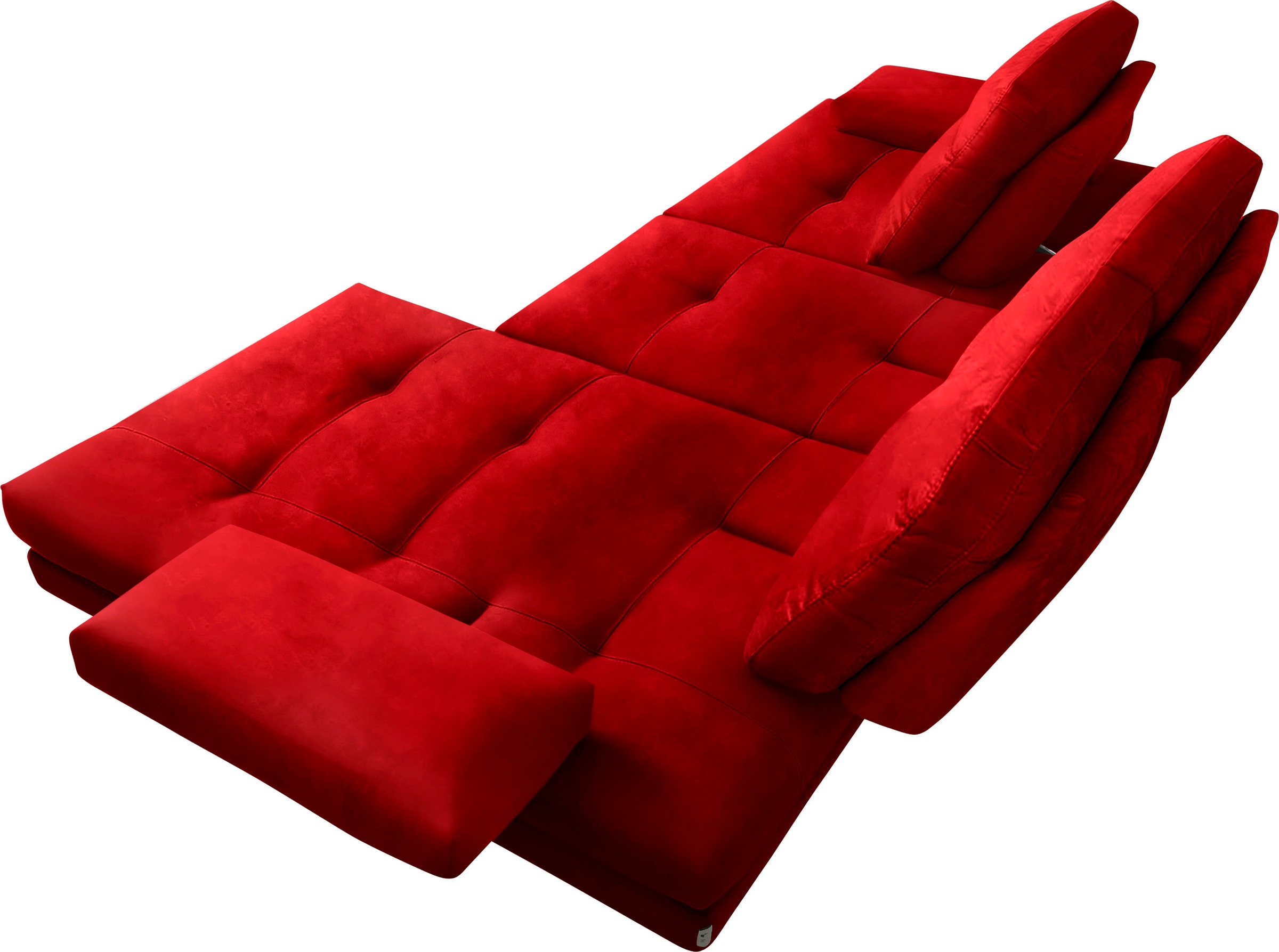 CALIA ITALIA Ecksofa »Toby Wing, L-Form, Designsofa mit sensationellem Sitzkomfort«, inklusive Sitztiefenverstellung, Füße in chrom glänzend
