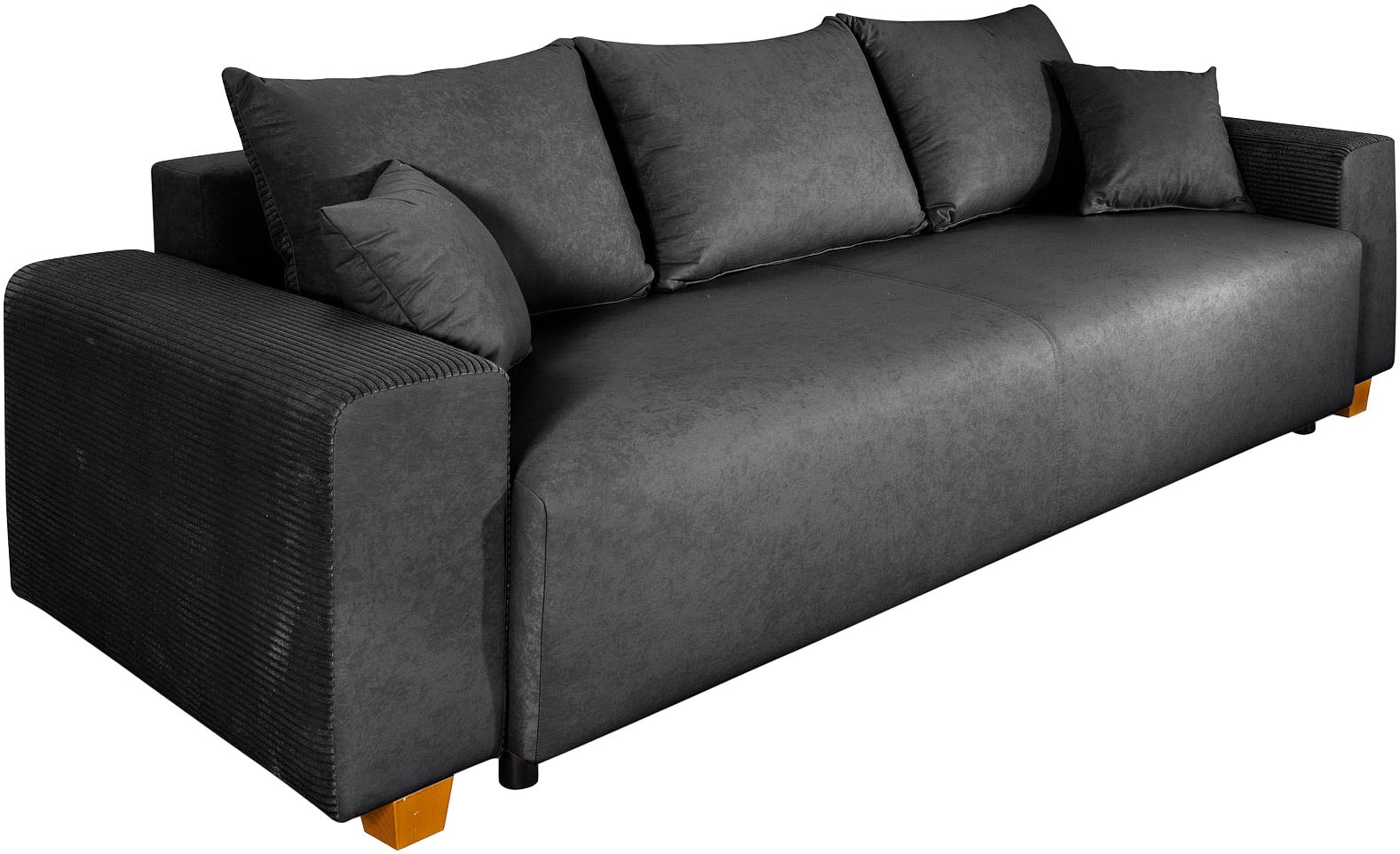 COLLECTION AB Schlafsofa »Yves, Liegefläche (B/T): 142/194 cm«, inkl. Bettfunktion, Bettkasten, Federkern & Zierkissen