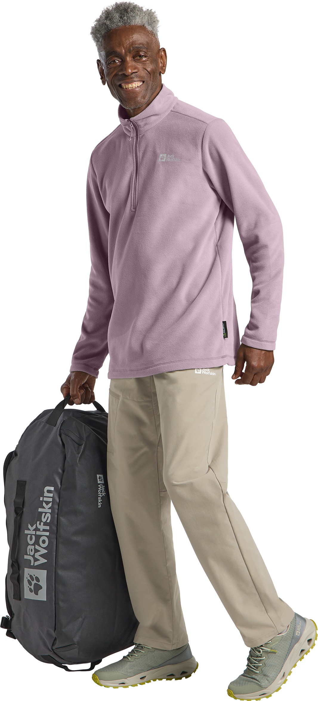 Jack Wolfskin Fleecepullover »TAUNUS HZ M«, aus recyceltem Polyester, atmungsaktiv