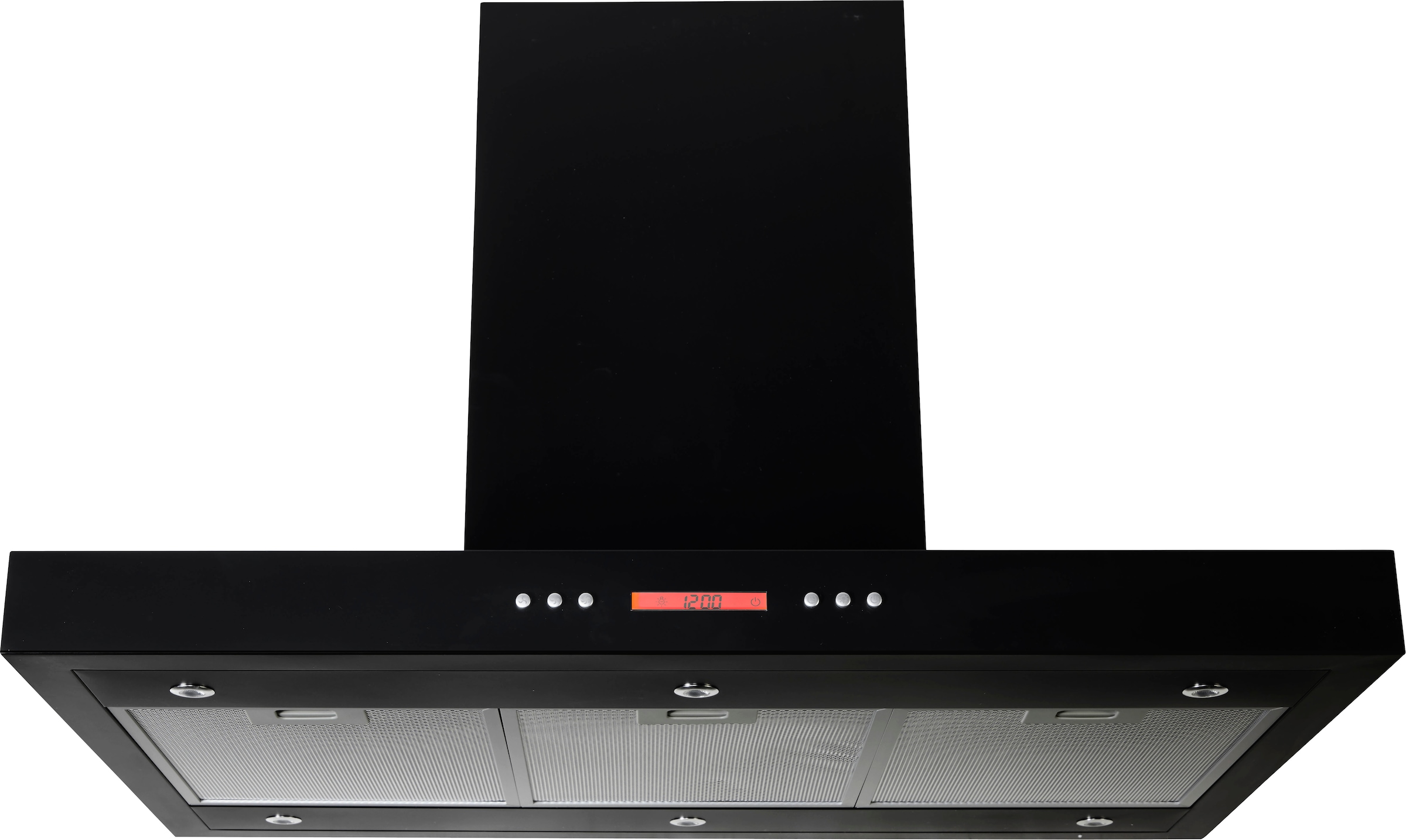 Amica, Inselhaube »IH 694 610 S« Großzügige Inselhaube für moderne offene Küchen, matt-schwarz, Höhe von 62,5 cm ermöglicht flexible Montage über der 