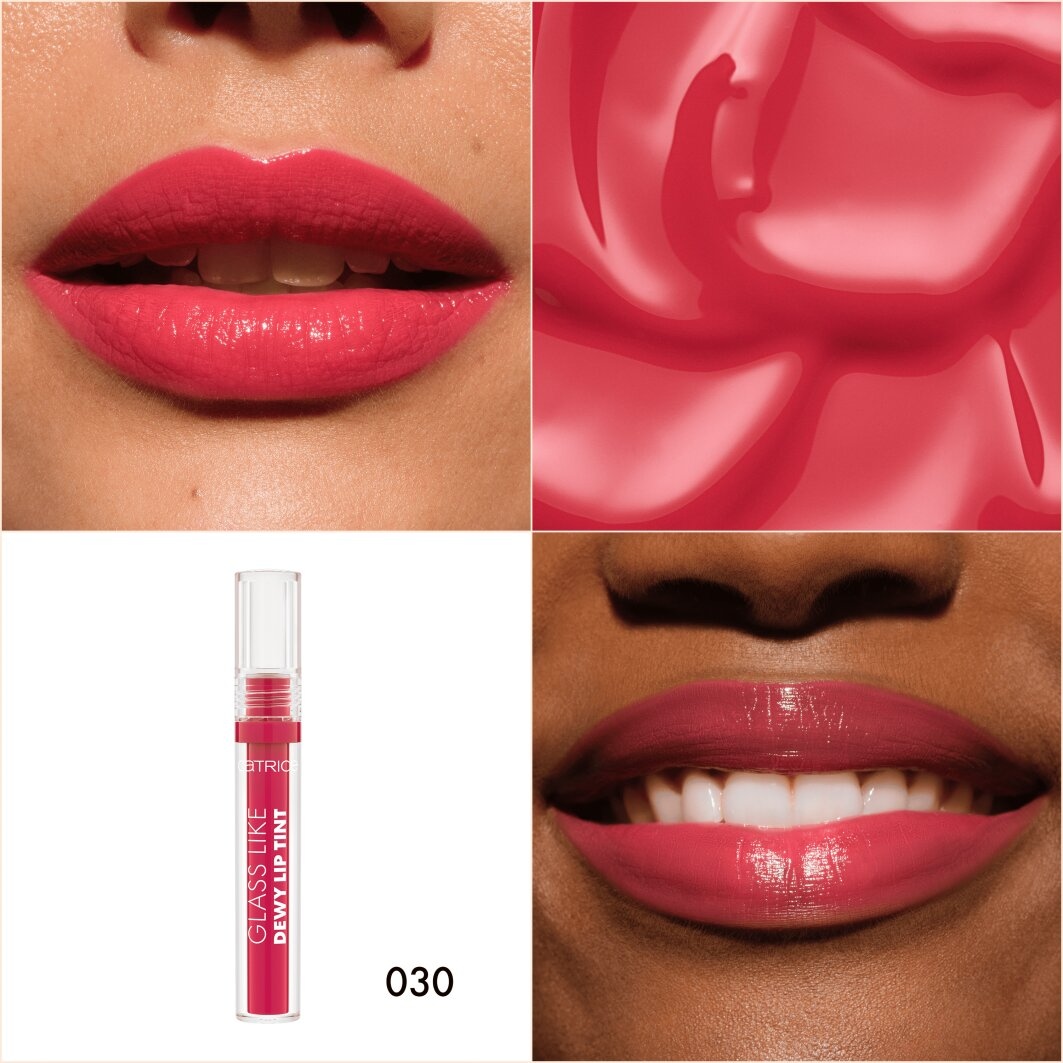 Catrice Lipgloss »Glass Like Dewy Lip Tint« Intensive Pflege, hochglänzendes, leuchtendes Finish, wässrige Textur.