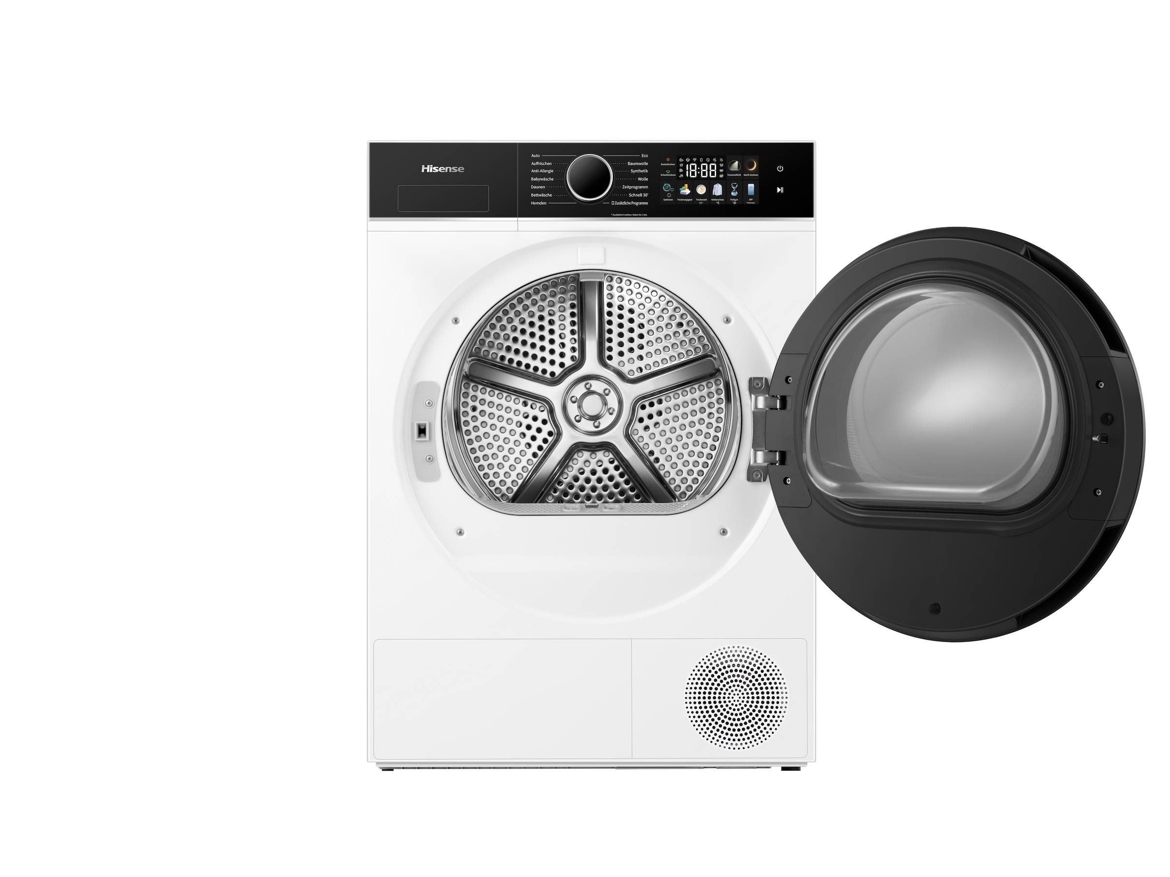 Hisense Wärmepumpentrockner »DH3I802BWCD« 3i Serie Farb-Display, Smart Assist
