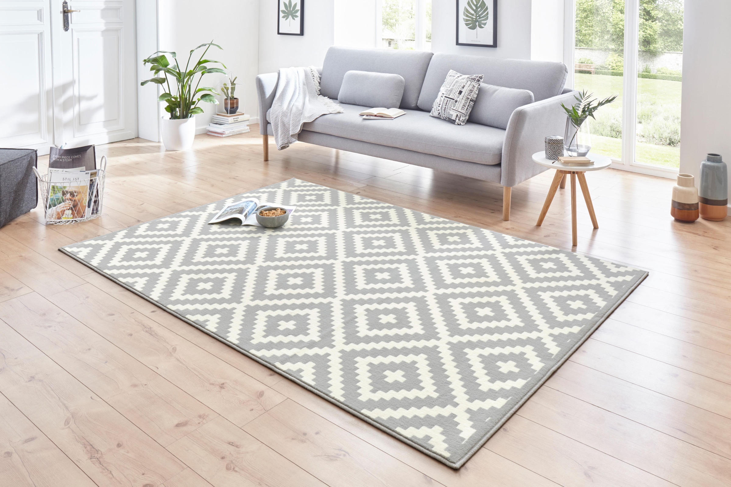 HANSE Home Teppich Muster, »Native«, geometrischem Modernes rechteckig, Design mit Gekettelt,Robust Kurzflor