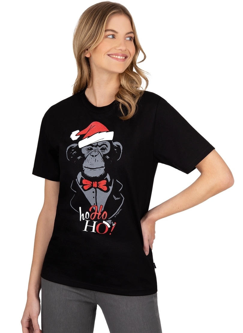 Trigema T-Shirt »TRIGEMA T-Shirt mit Motiv« weihnachtlichem bei ♕