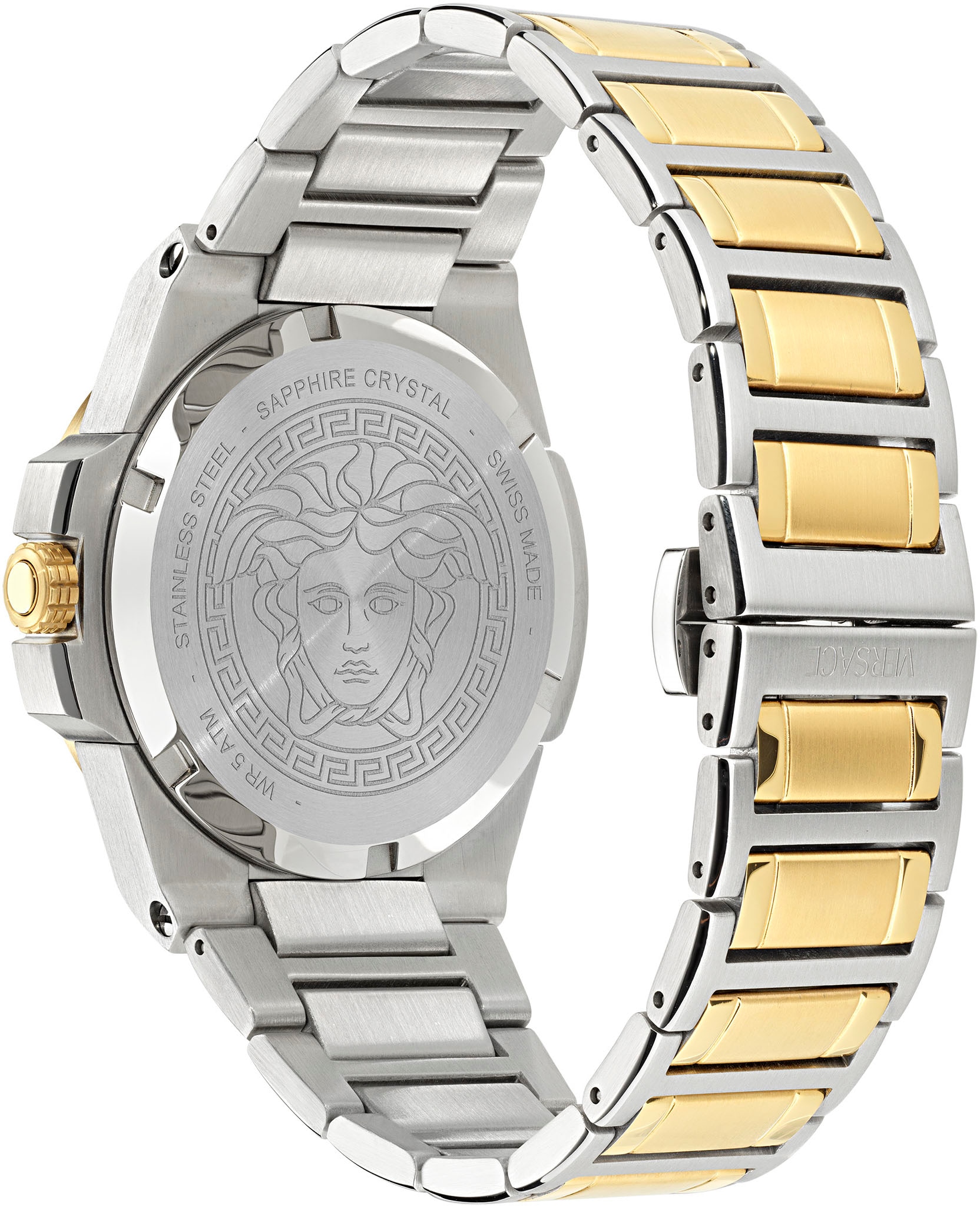 Versace Quarzuhr »HERA«, Armbanduhr, Damenuhr, Saphirglas, Swiss Made, analog, Edelstahlarmband