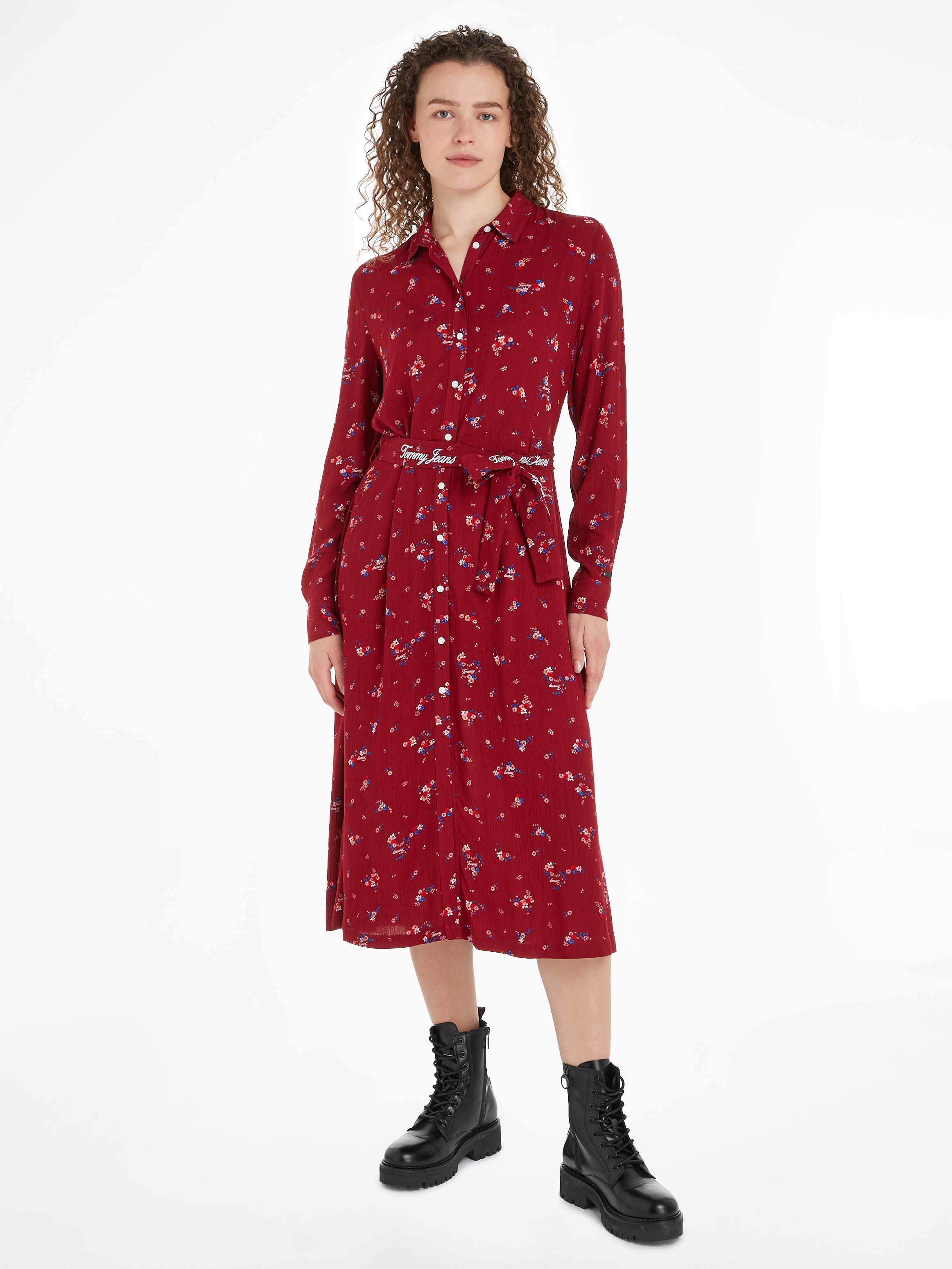 Hemdblusenkleid »TJW FLORAL BELT SHIRT DRESS EXT«, Große Größen