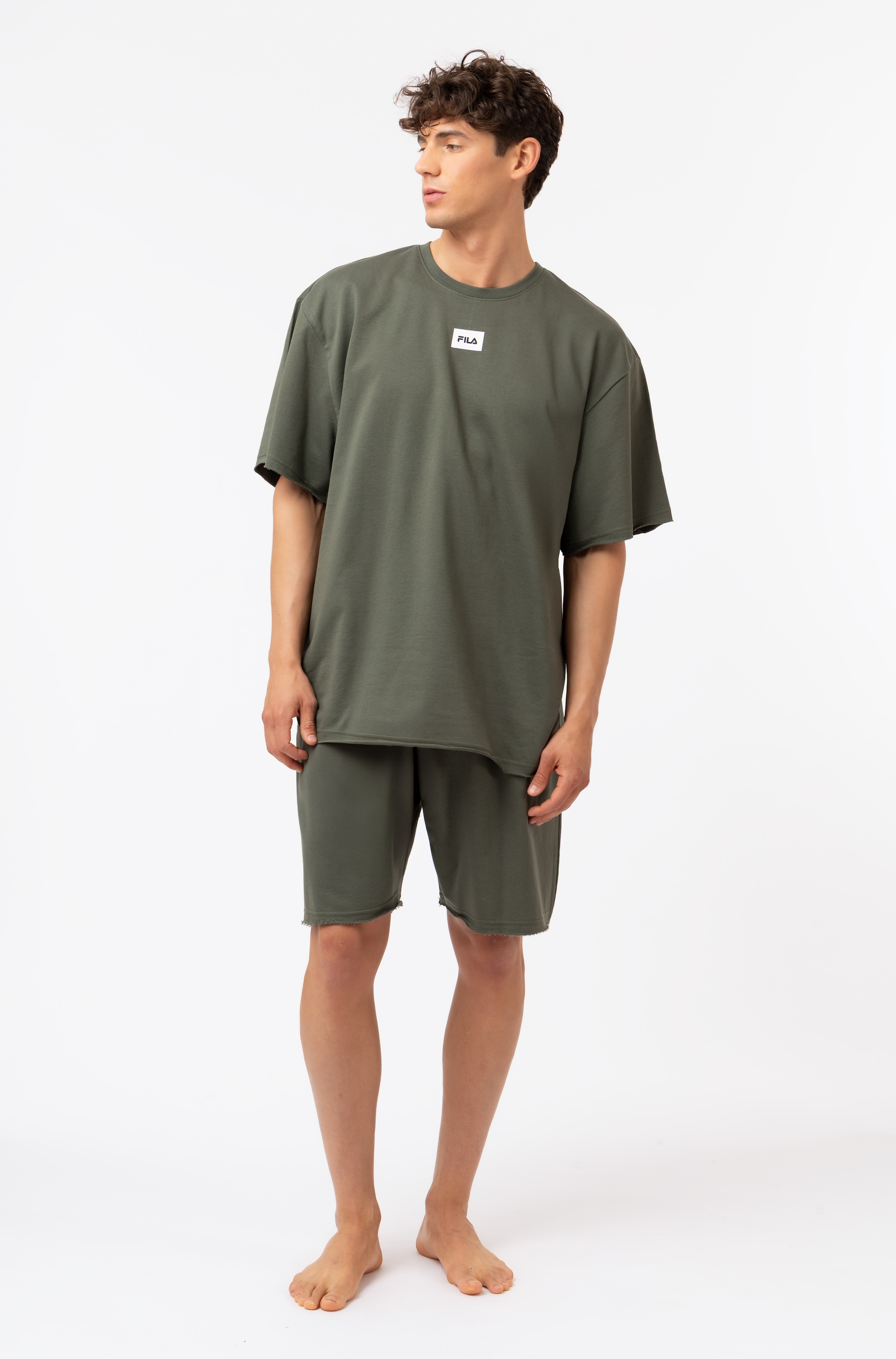 Fila Shorty 2 mit Rundhalsausschnitt, Kurzarm, Cotton