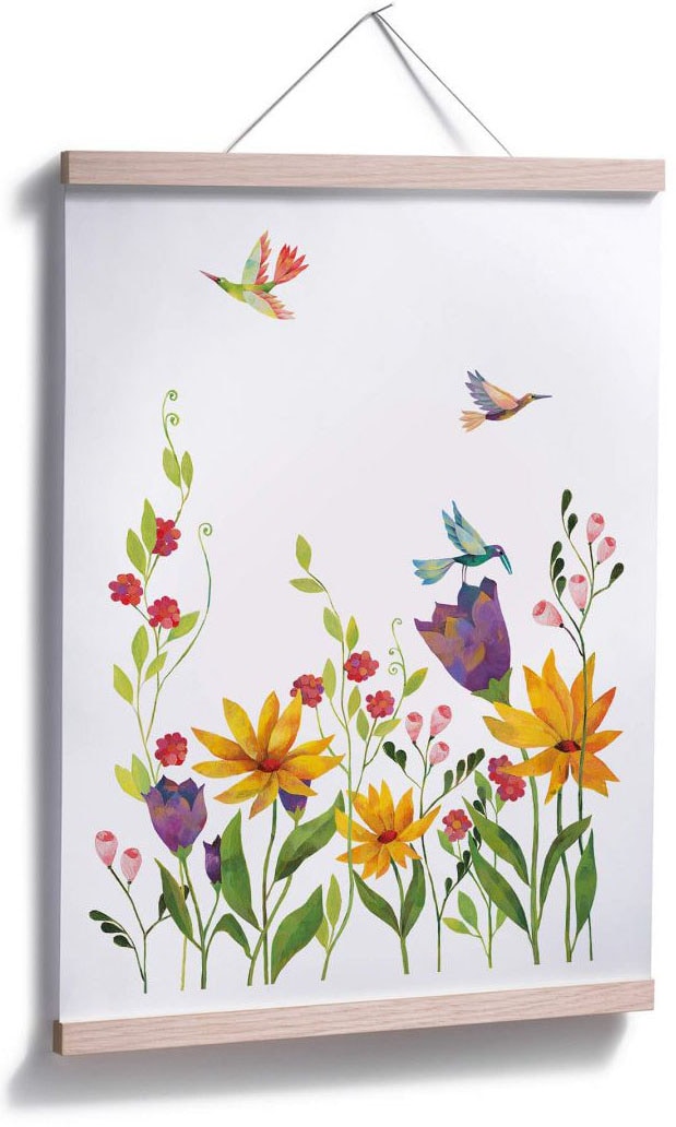 Blumen bestellen Wandbild, Bild, Poster (1 St.), auf Blütenpoesie Floral«, »Blanz Wall-Art Blumen, Raten Wandposter Poster,