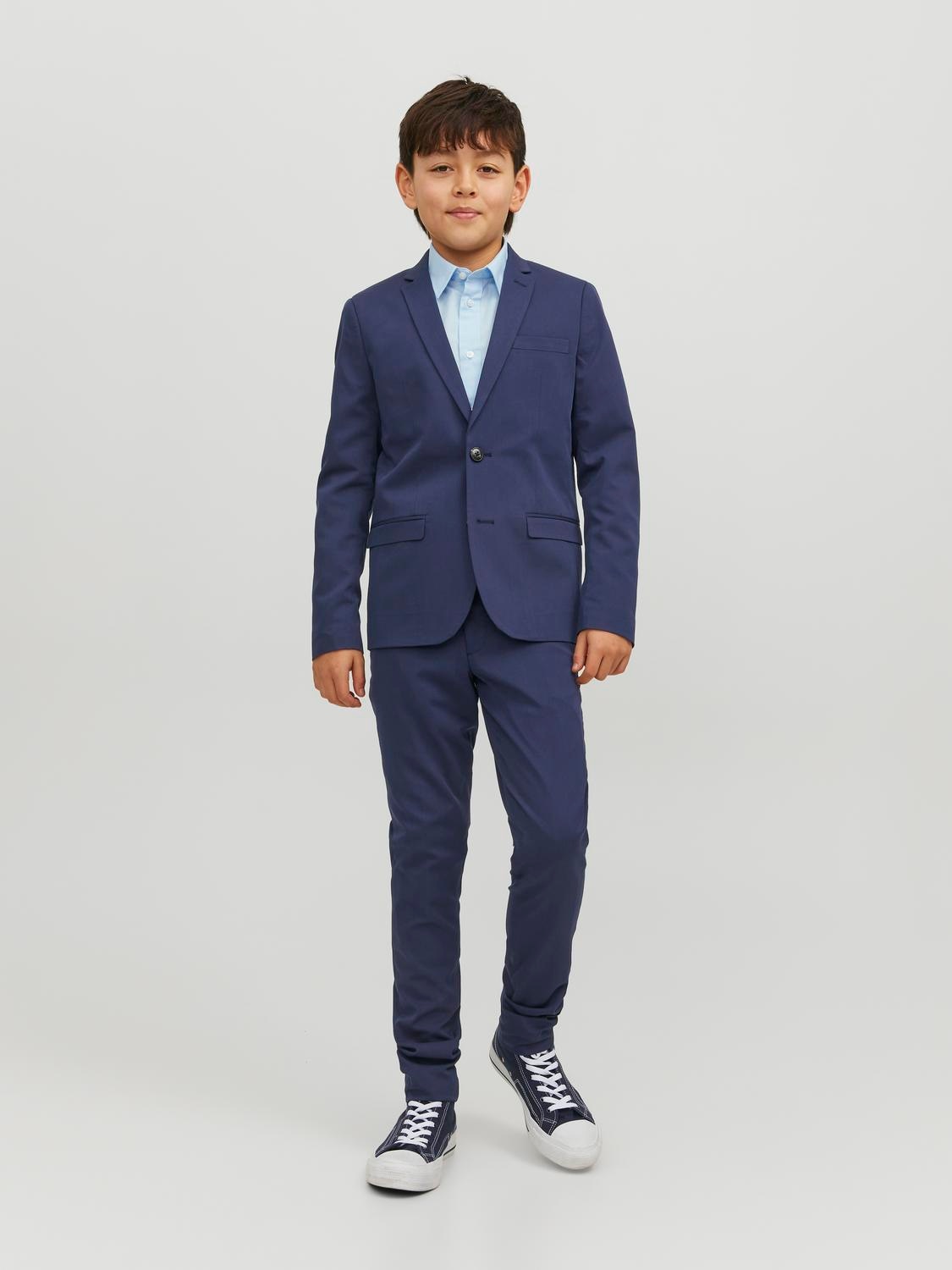 Jack & Jones Junior Anzughose »JPRSOLAR elastisch, pflegeleicht, komfortabel«, unifarben, modisch, slim fit, Web