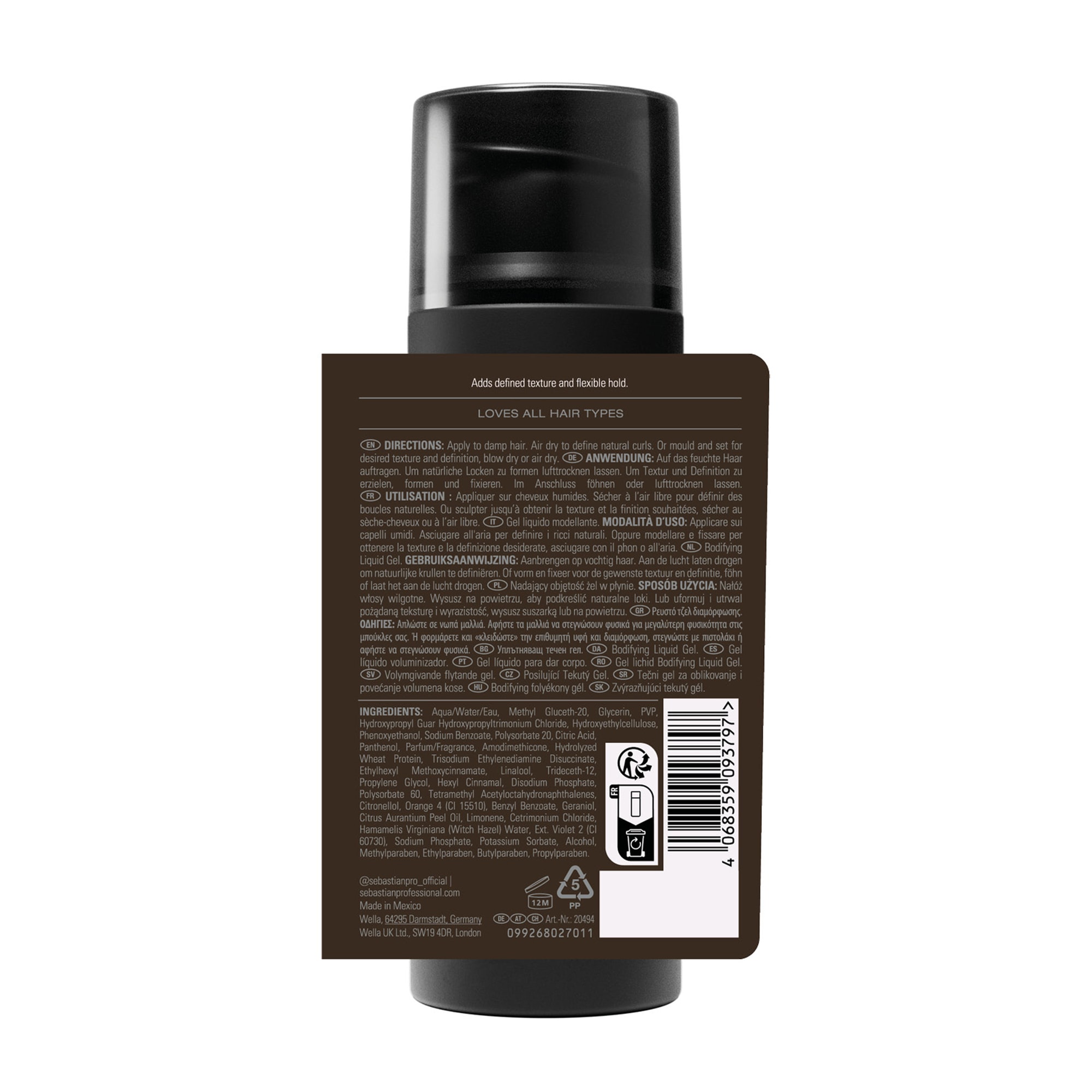 Sebastian Professional Haarfluid »Texturizer« für strukturierte Looks, volumenverstärkende Formel, Gel-Textur