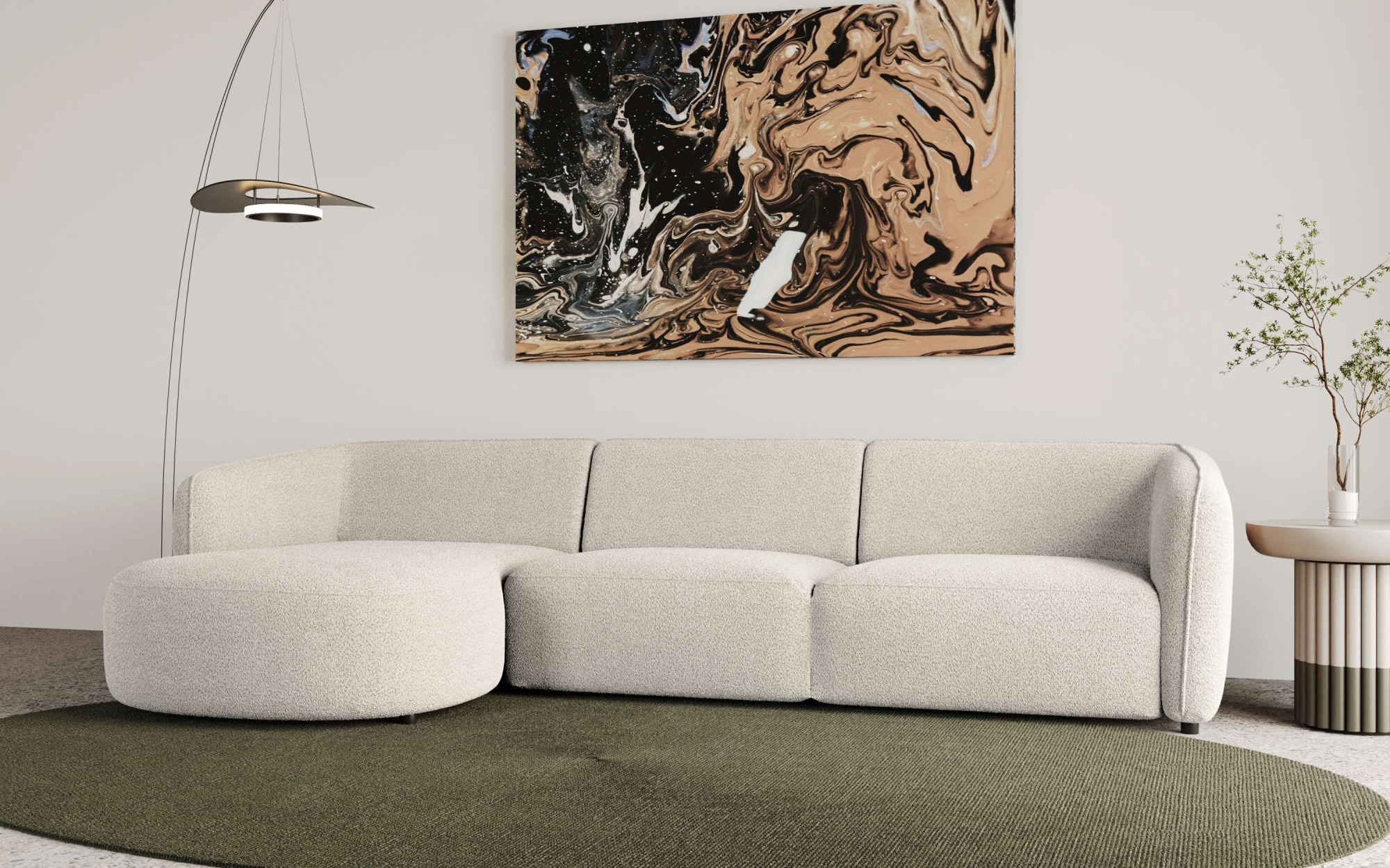 andas Ecksofa »Ostrup«, schlichtes modernes Design, in verschiedenen Farben