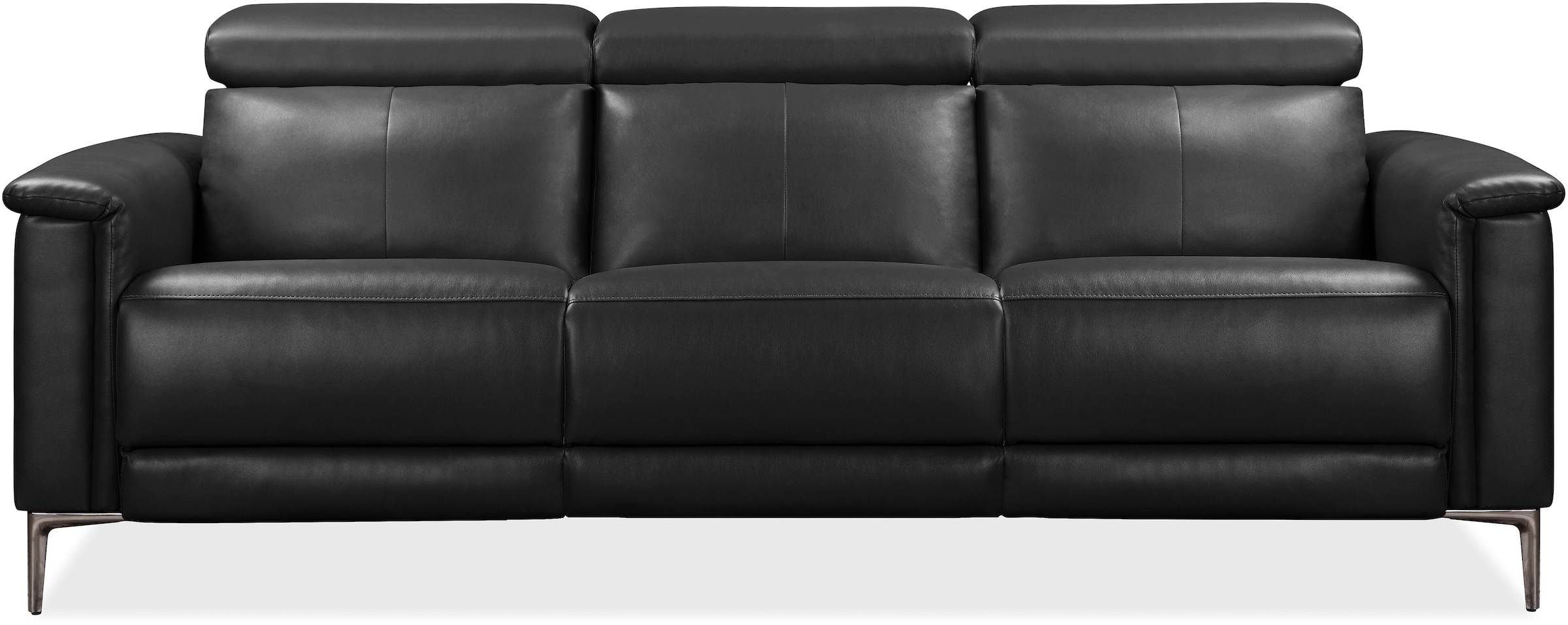 OTTO home 3-Sitzer »LUND,Naturleder, 222 cm, man. o. elektr. Relaxfunktion in 2 Sitzen« (links/rechts), USB-A bei elektrischer Ausführung, Kopfteilverstellung