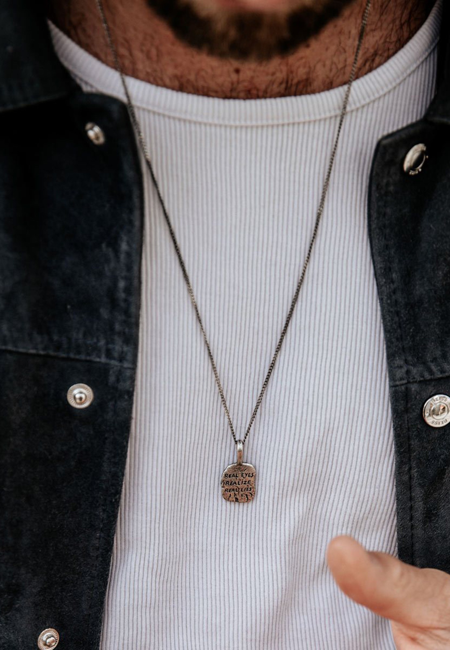 HAZE & GLORY Kette mit Anhänger »Halskette Anhänger - Real Eyes 925 Silber«