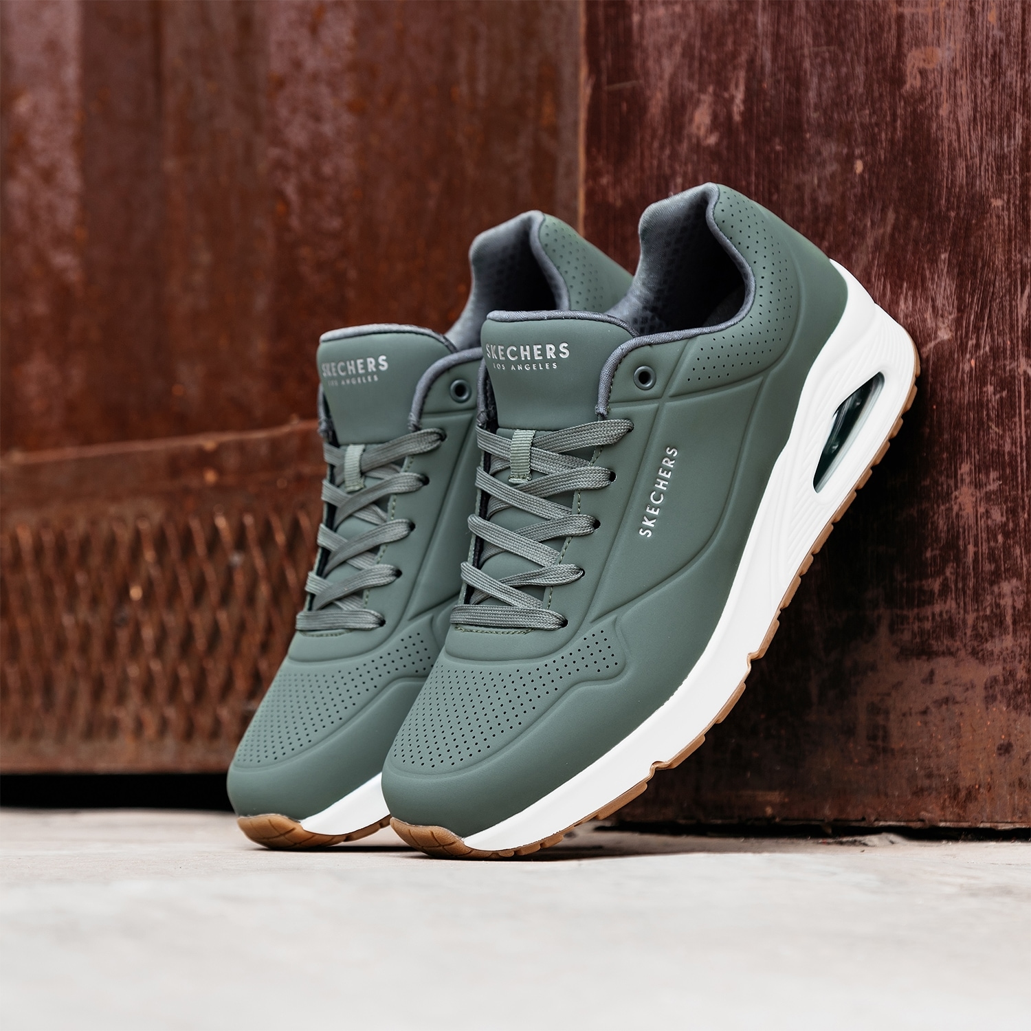 Skechers Sneaker »Uno - Stand on Air«  Freizeitschuh, Halbschuh, Schnürschuh mit Air-Cooled Memory Foam