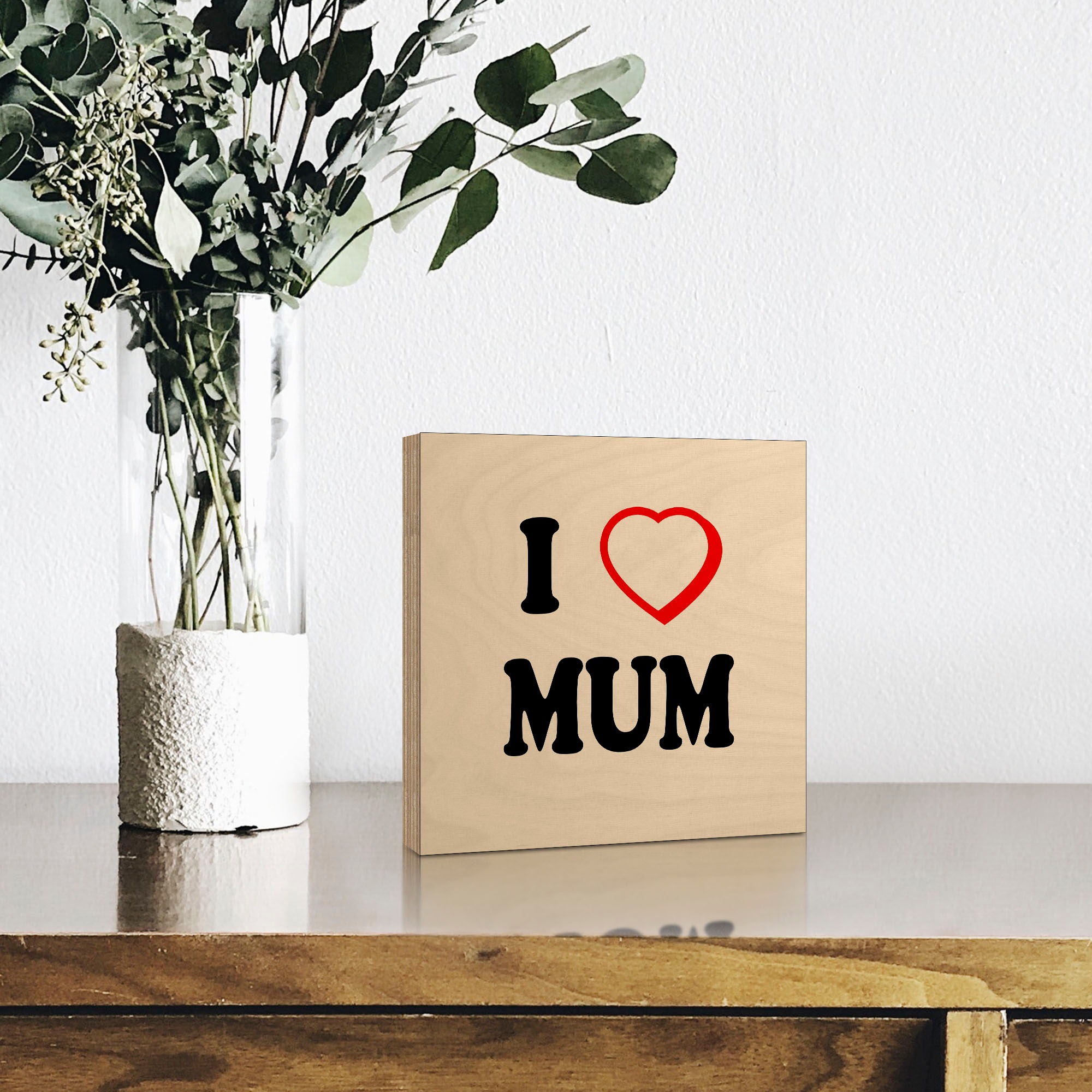 Artland Holzbild »Ich liebe Mama«, Sprüche & Texte, (1 St.)