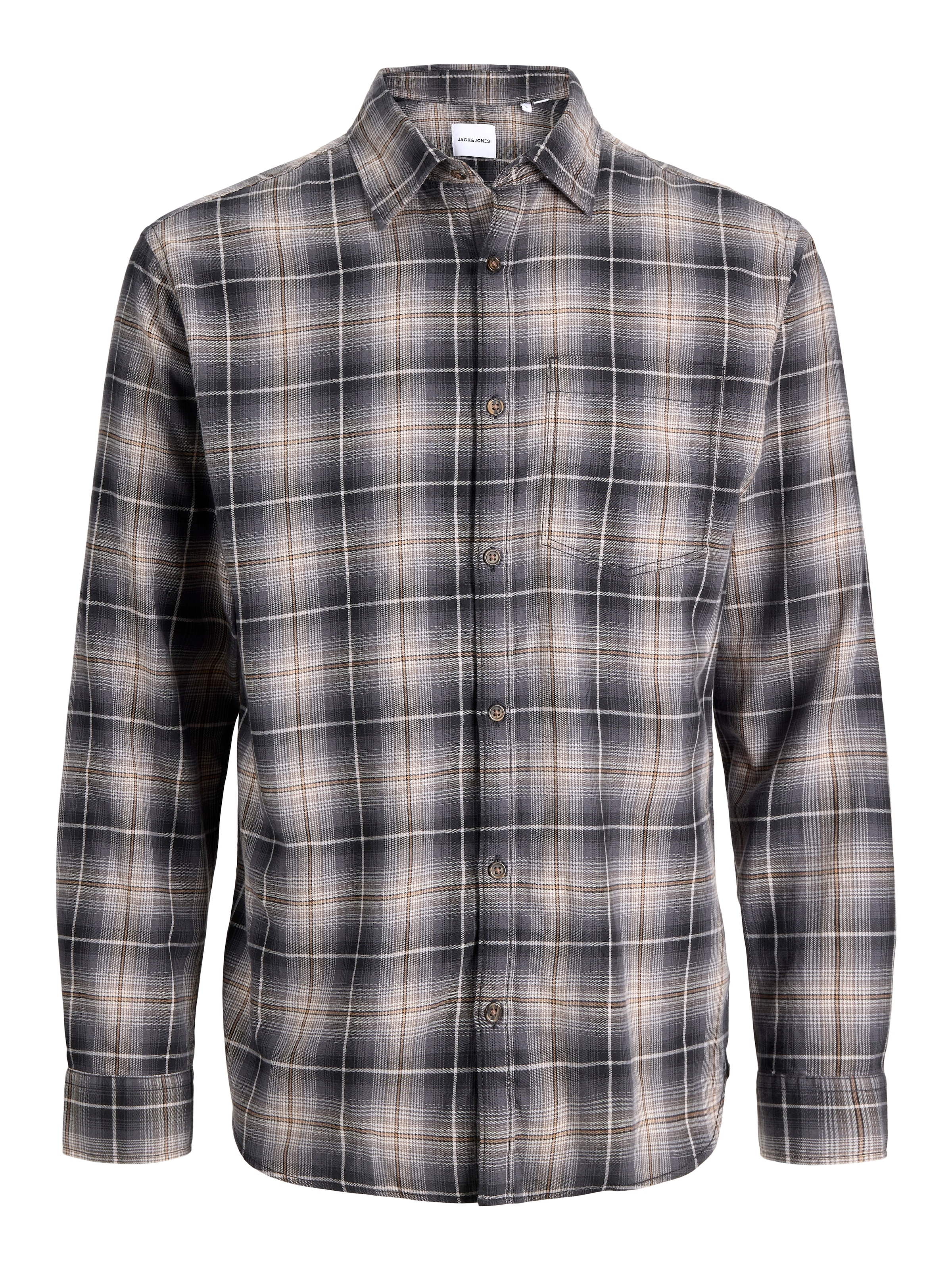 Jack & Jones PlusSize Langarmhemd »JJJAMES FLANNEL SHIRT L/S PLS« Baumwolle, regular fit