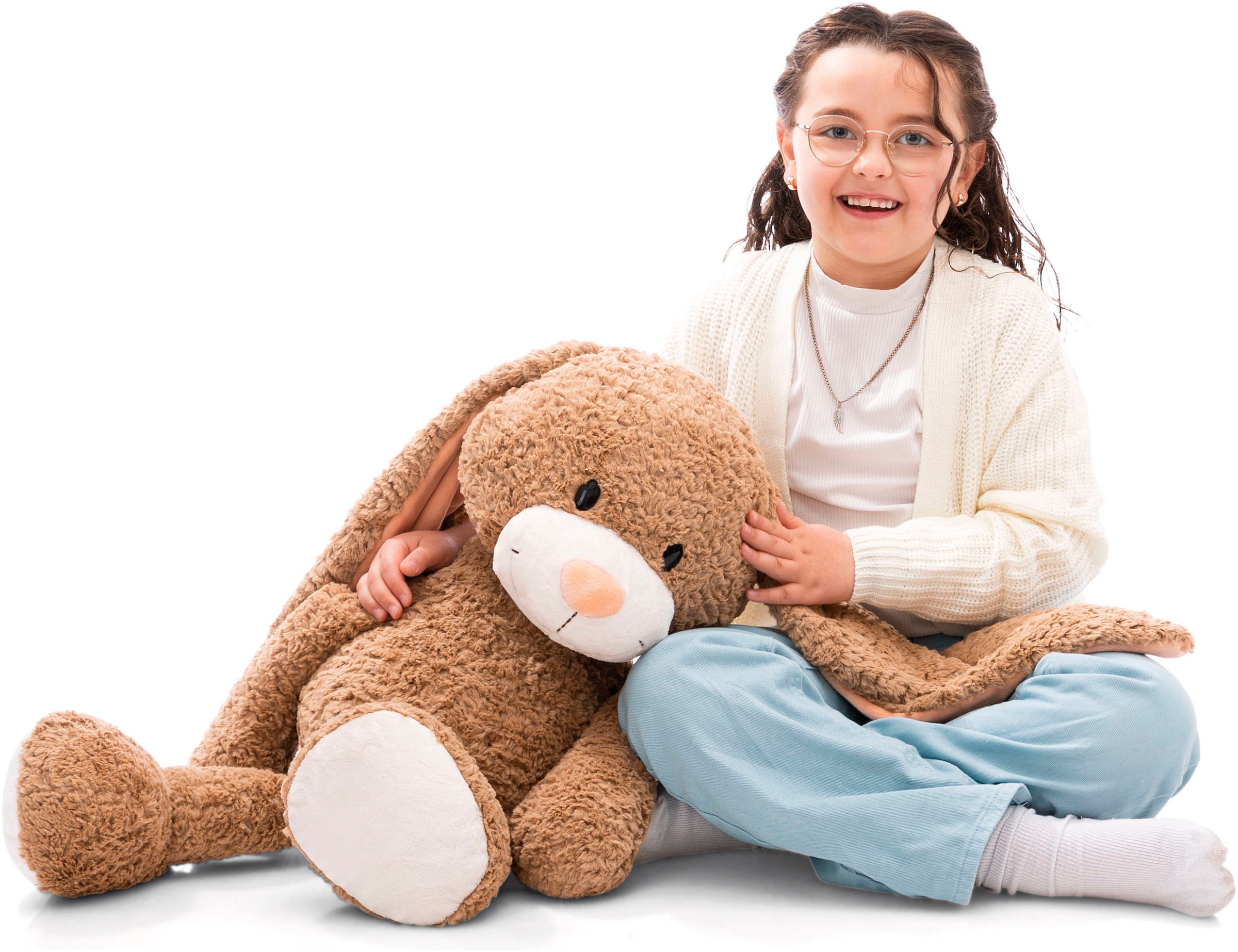 Nici Kuscheltier »Classic Bear, Hase Lopino, 70 cm schlenkernd« enthält recyceltes Material