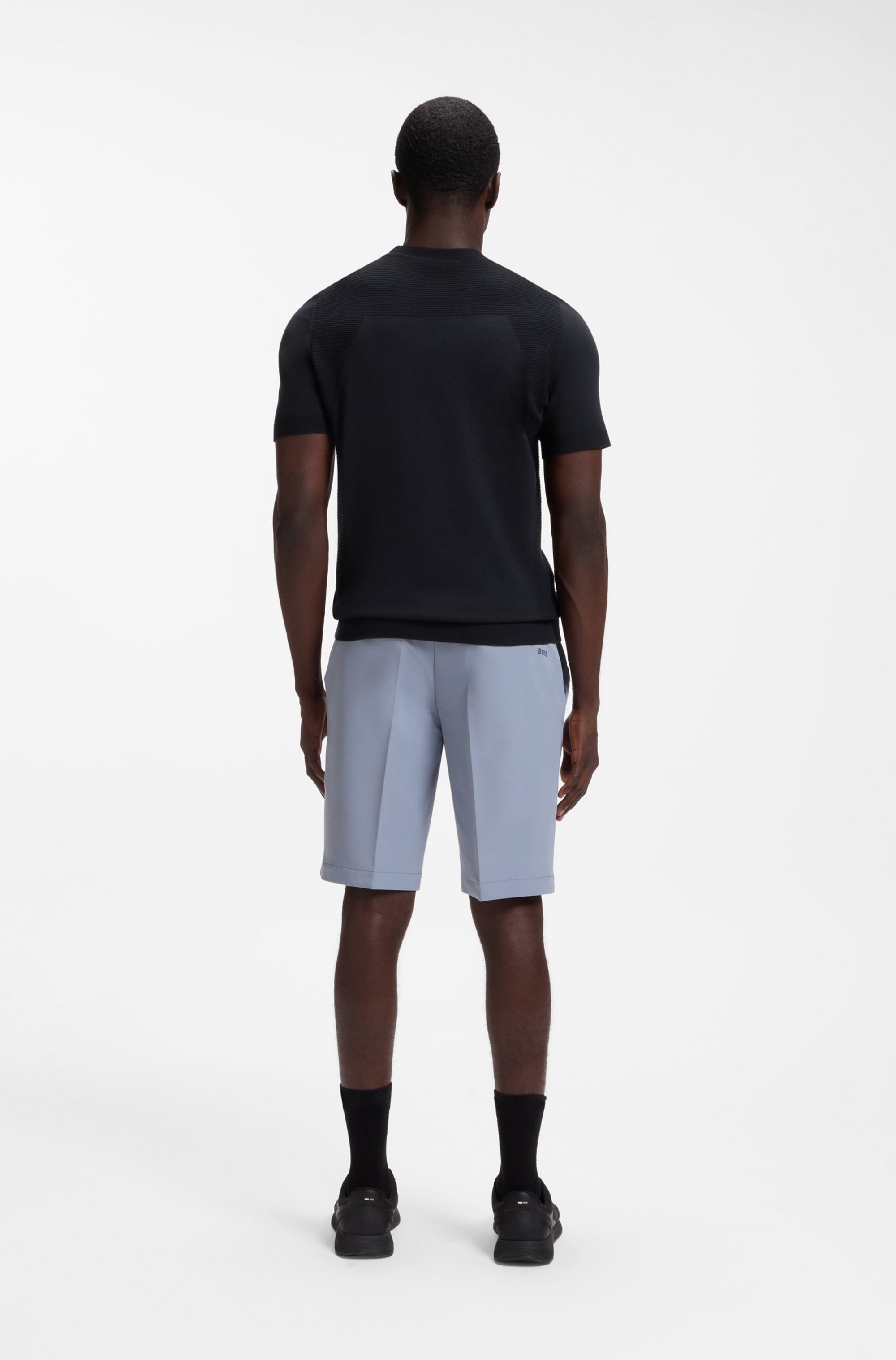 BOSS GREEN Kurzarmpullover »KN_Momentum-Lite TS« Kurzarm, Regular Fit, Baumwollmischung