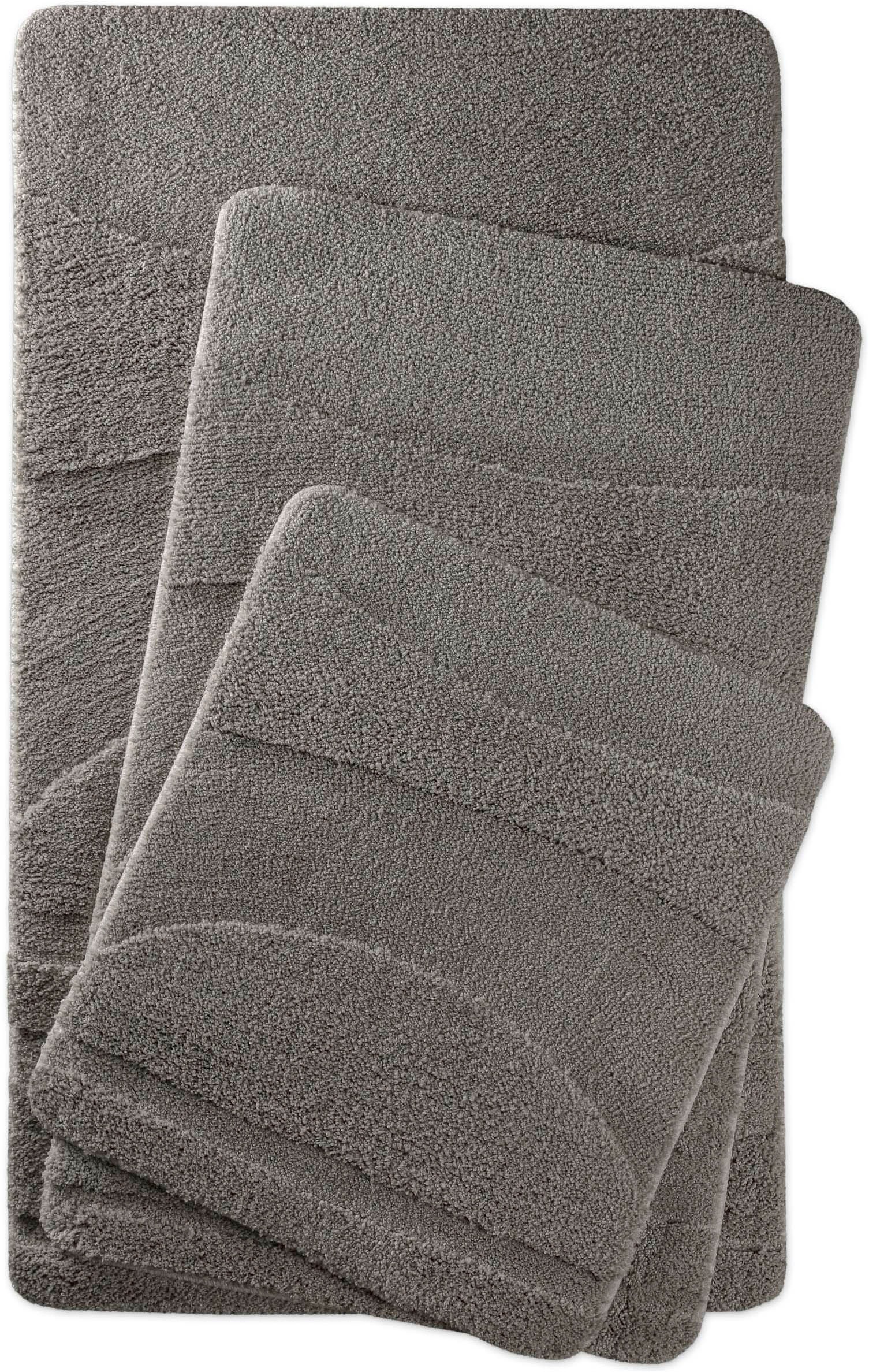 Wecon home Badematte »Marc« Höhe 25 mm rutschhemmend beschichtet schnell trocknend Badteppich, Hoch-Tief-Linien, weich, rutschhemmend, waschbar, getuftet