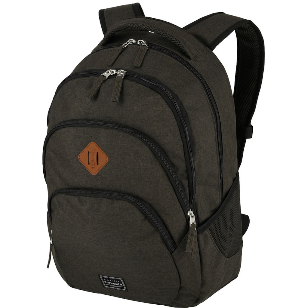 travelite Laptoprucksack »Basics Melange, braun«