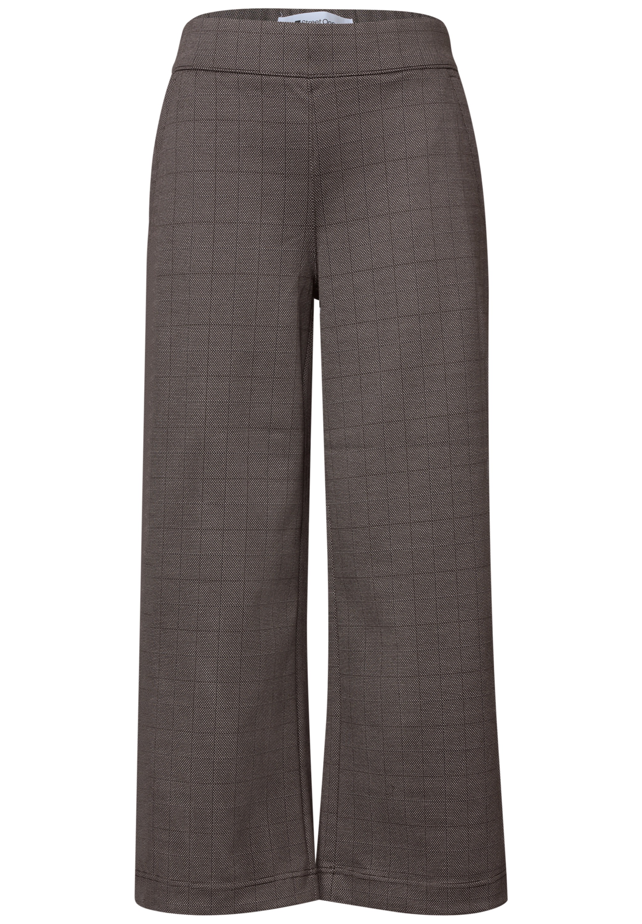 STREET ONE Stoffhose »Style Emee«  Culotte mit Karomuster / Weites Bein / Gummibund