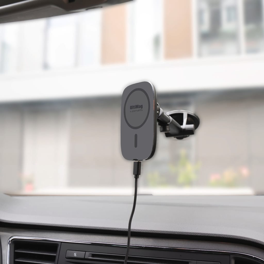 4smarts Induktions-Ladegerät »Wireless Kfz Ladeset UltiMag RoadTrip 15W«