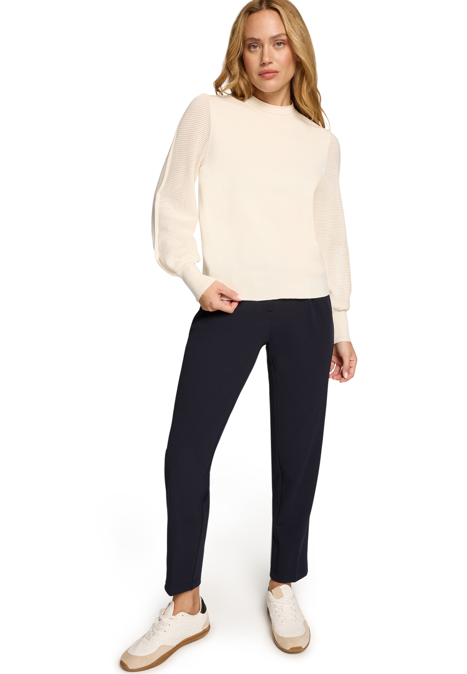 Zero Rundhalspullover »Pullover mit hohem Kragen«