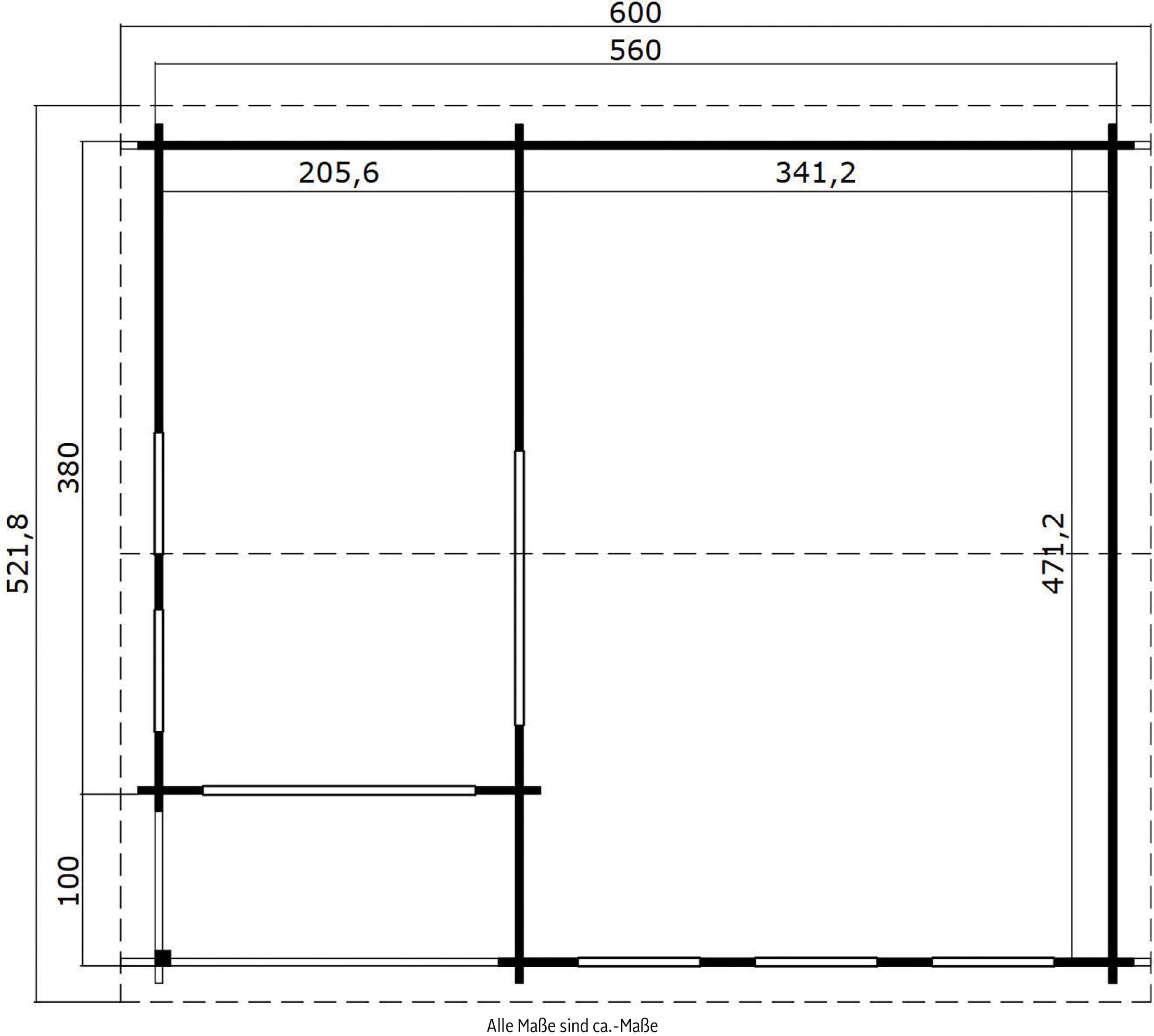 LASITA MAJA Gartenhaus »SRI LANKA«, (Set, inkl. Fussbodenbretter zum verlegen)