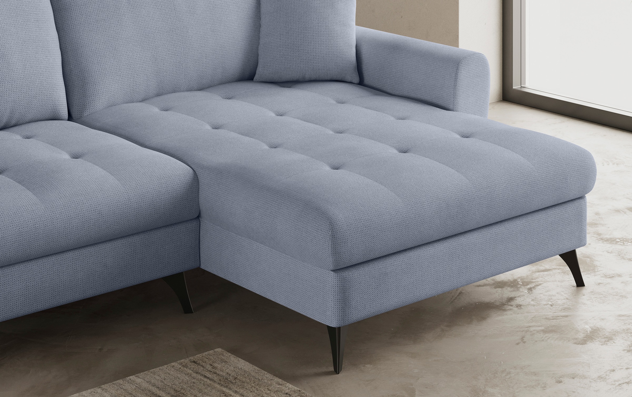Mr. Couch Ecksofa »Blackburn II L-Form«, Wahlweise mit Kaltschaumpolsterung bis 140 kg belastbar