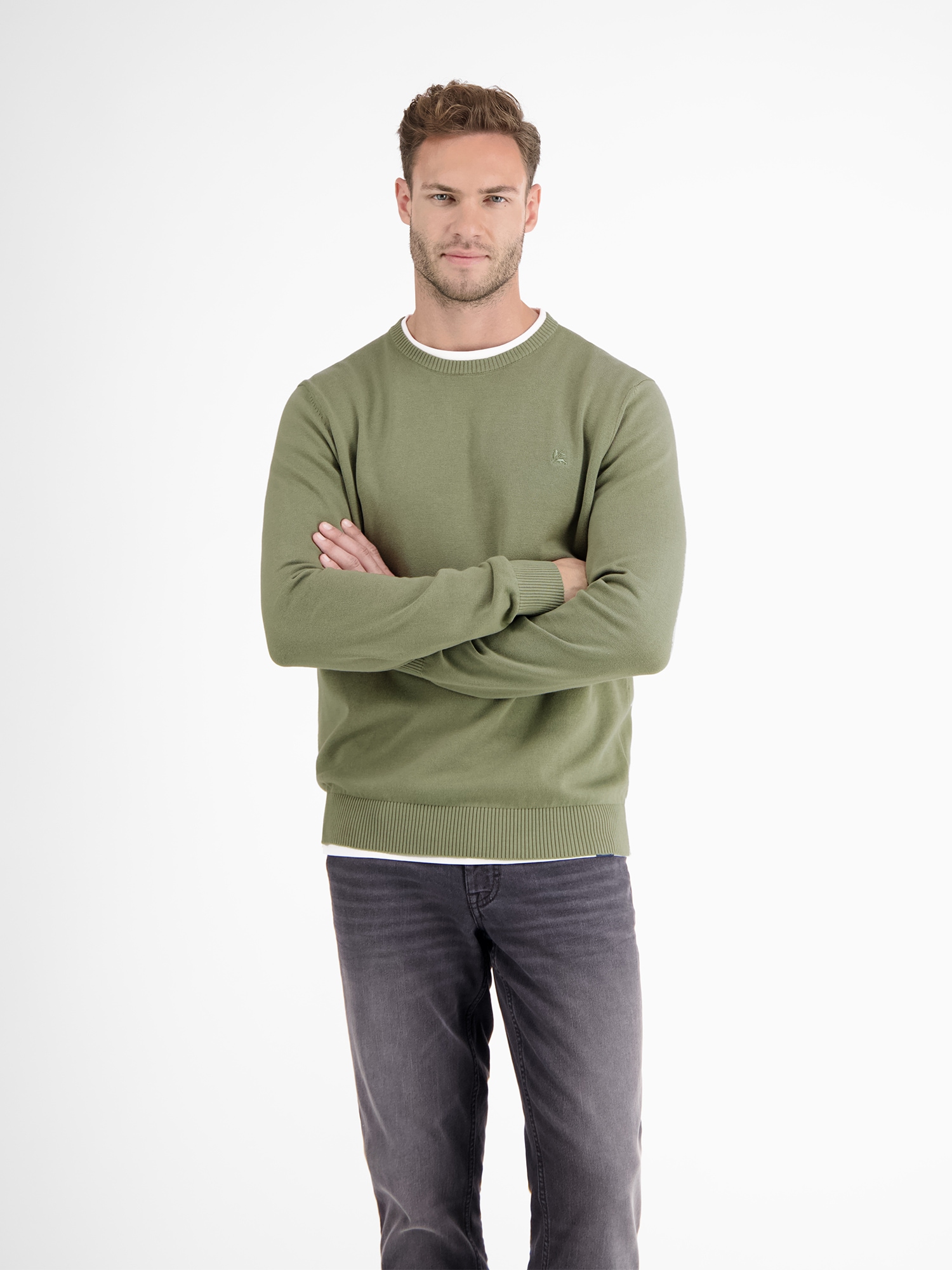 LERROS Strickpullover »LERROS Crewneck Strickpullover«