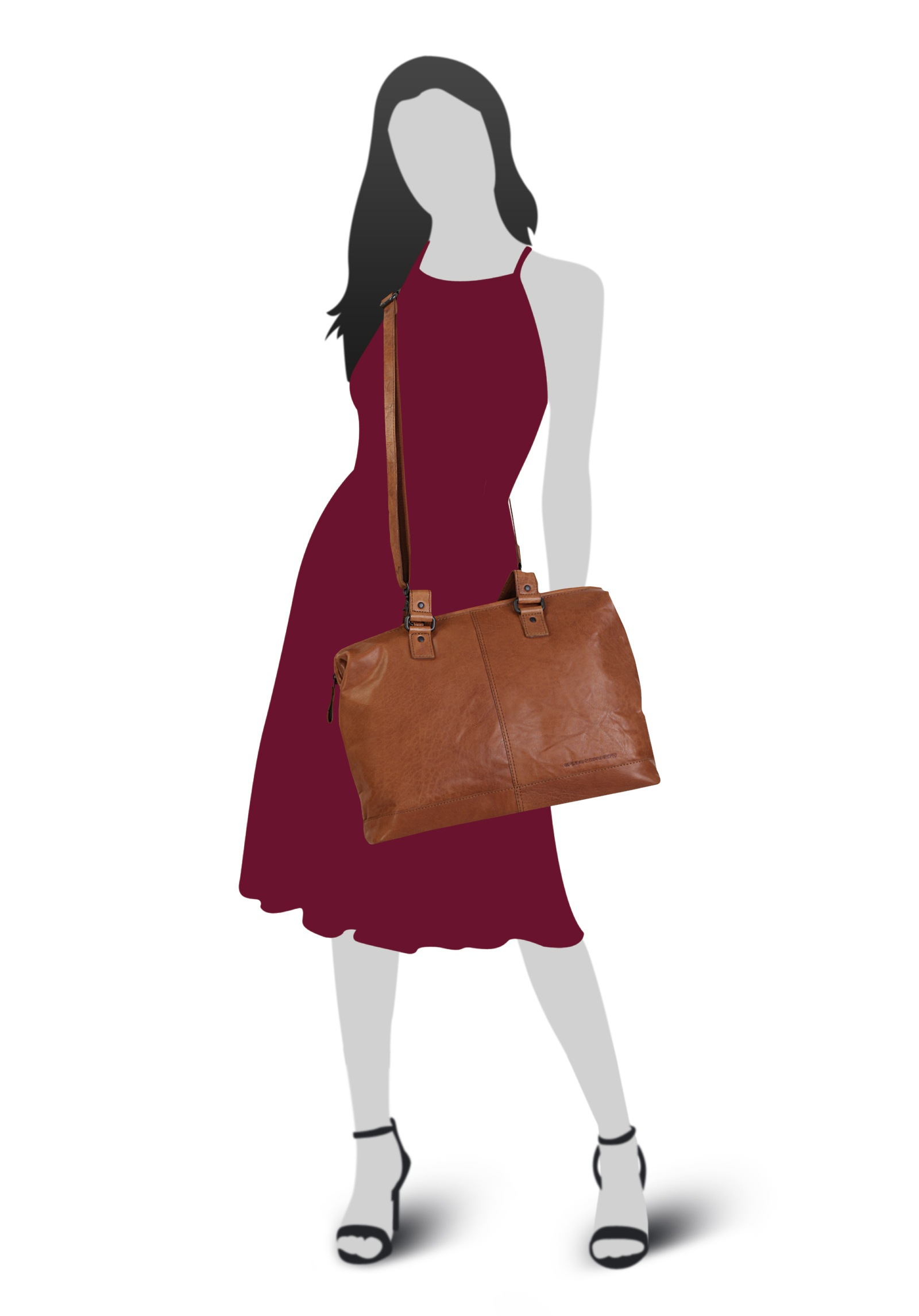Spikes & Sparrow Shopper »LAPTOP SHOULDERBAG«, echt Leder