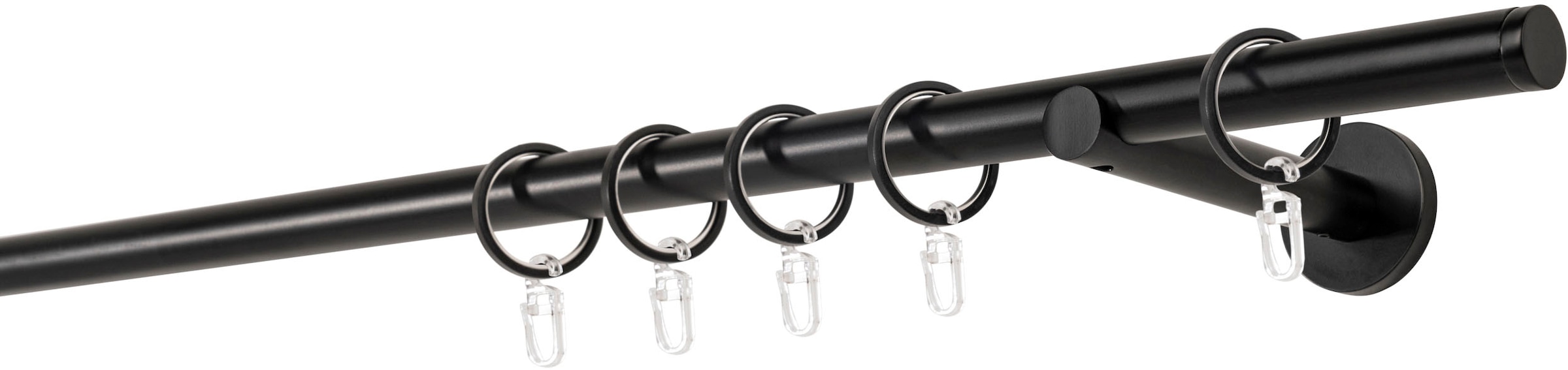 mydeco Gardinenstange "20mm Match Wandträger 12 cm" 1 läufig-läufig Fixmaß