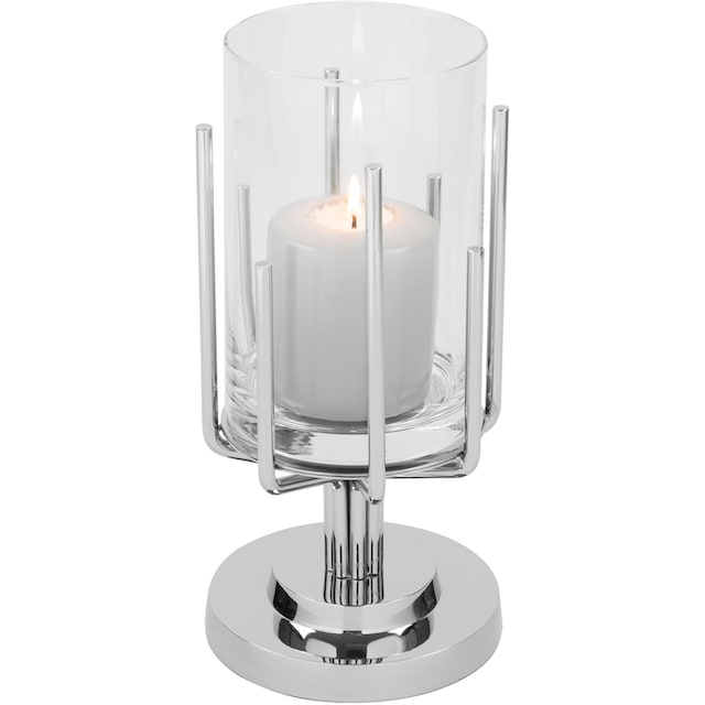 Fink Windlicht »LUXOR«, (1 St.), Silberfarben - aus Aluminium, Edelstahl  und Glas online kaufen | mit 3 Jahren XXL Garantie