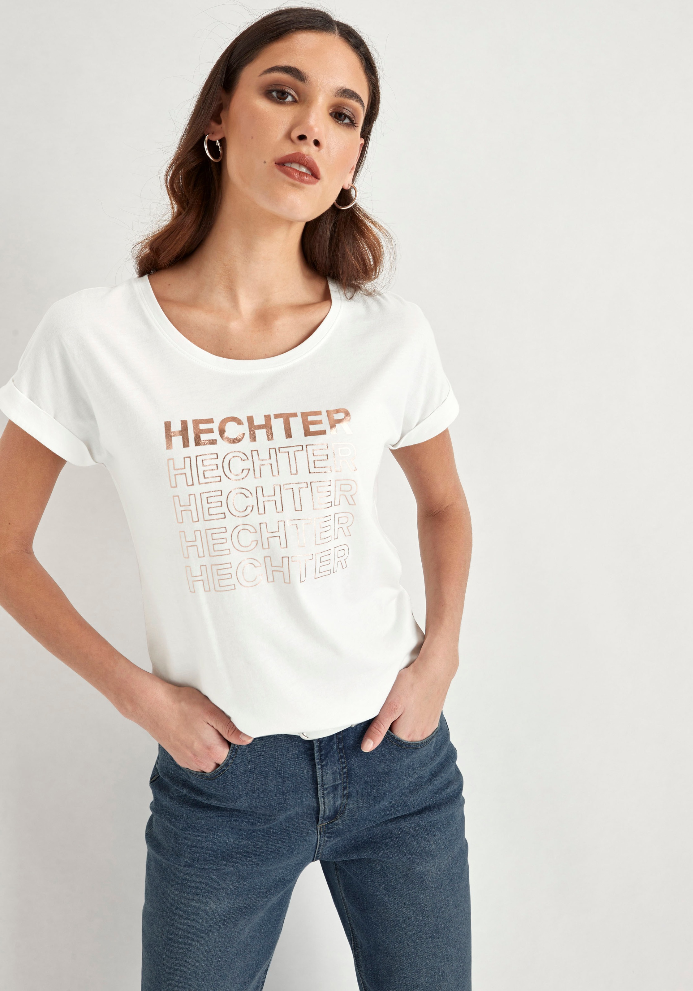 HECHTER PARIS T-Shirt mit Markendruck NEUE KOLLEKTION