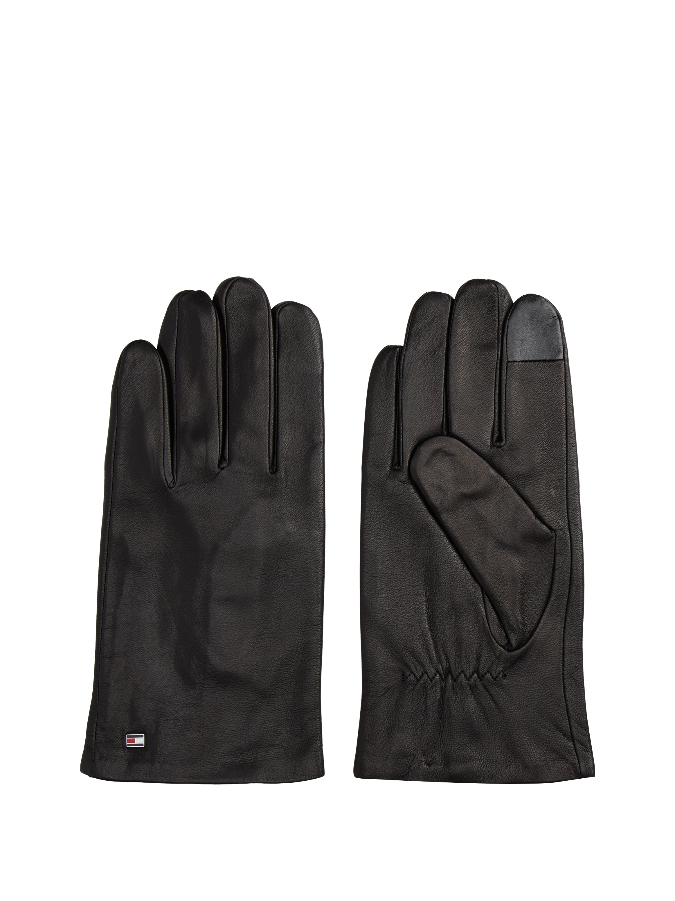 Tommy Hilfiger Lederhandschuhe »ESSENTIAL FLAG LEATHER GLOVES«, mit Tommy Hilfiger Flagge