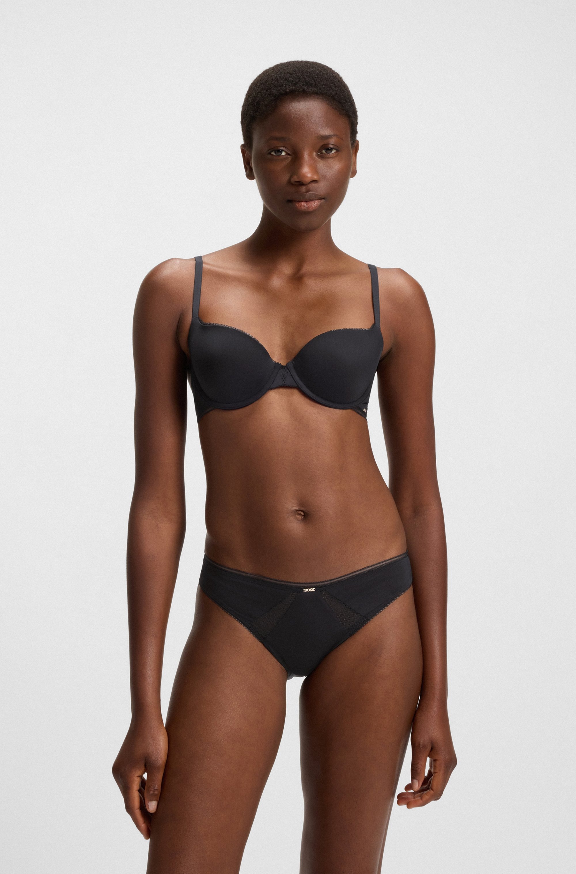 BOSS Bügel-BH »DEMI_B.PURE« aus Mikrofaser mit Einsätzen aus Spitze