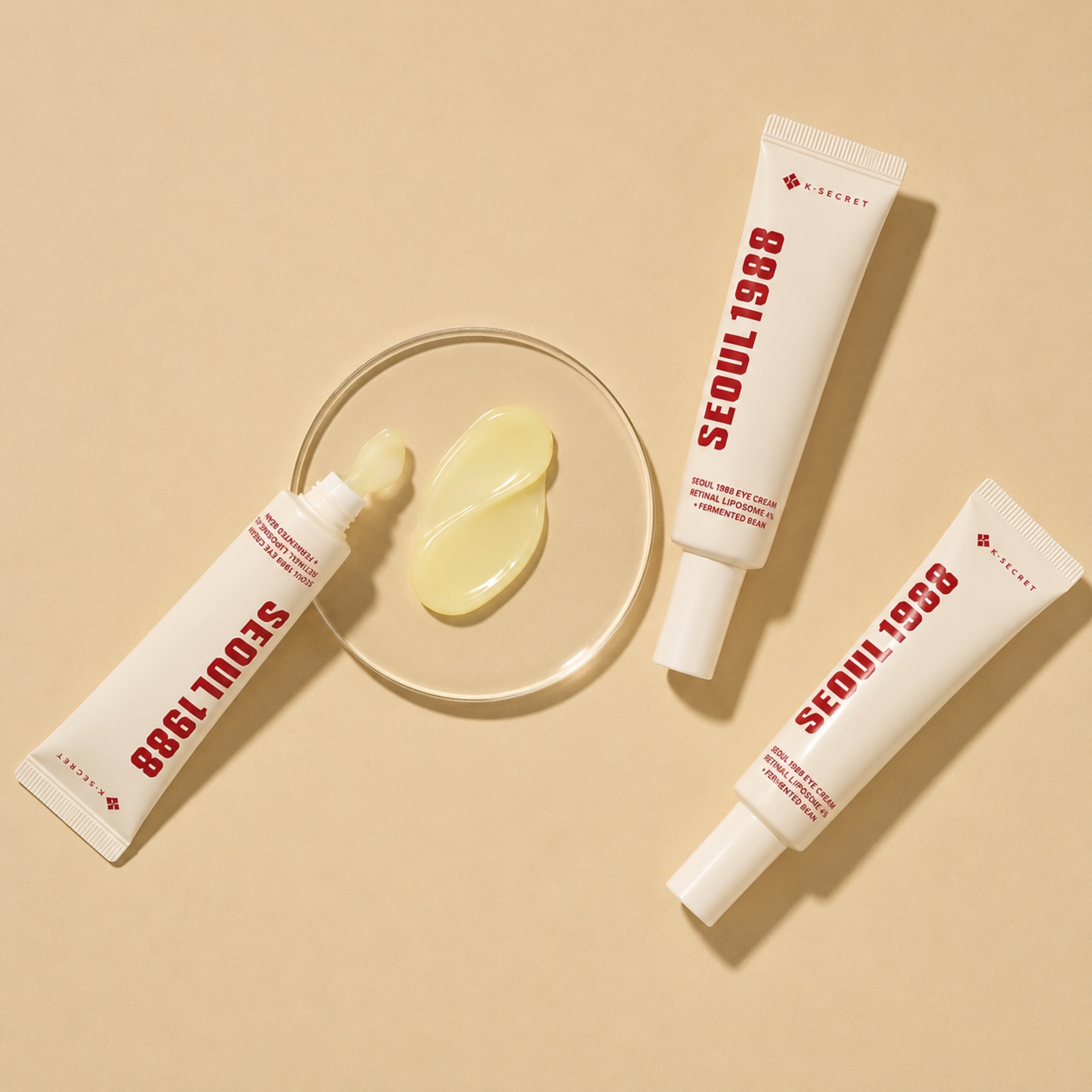 K-Secret Augencreme »Seoul 1988 Eye Cream: Retinal Liposome 4% + Fermented Bean« Augencreme, Schaum-Creme, für alle Hauttypen, 30 ml