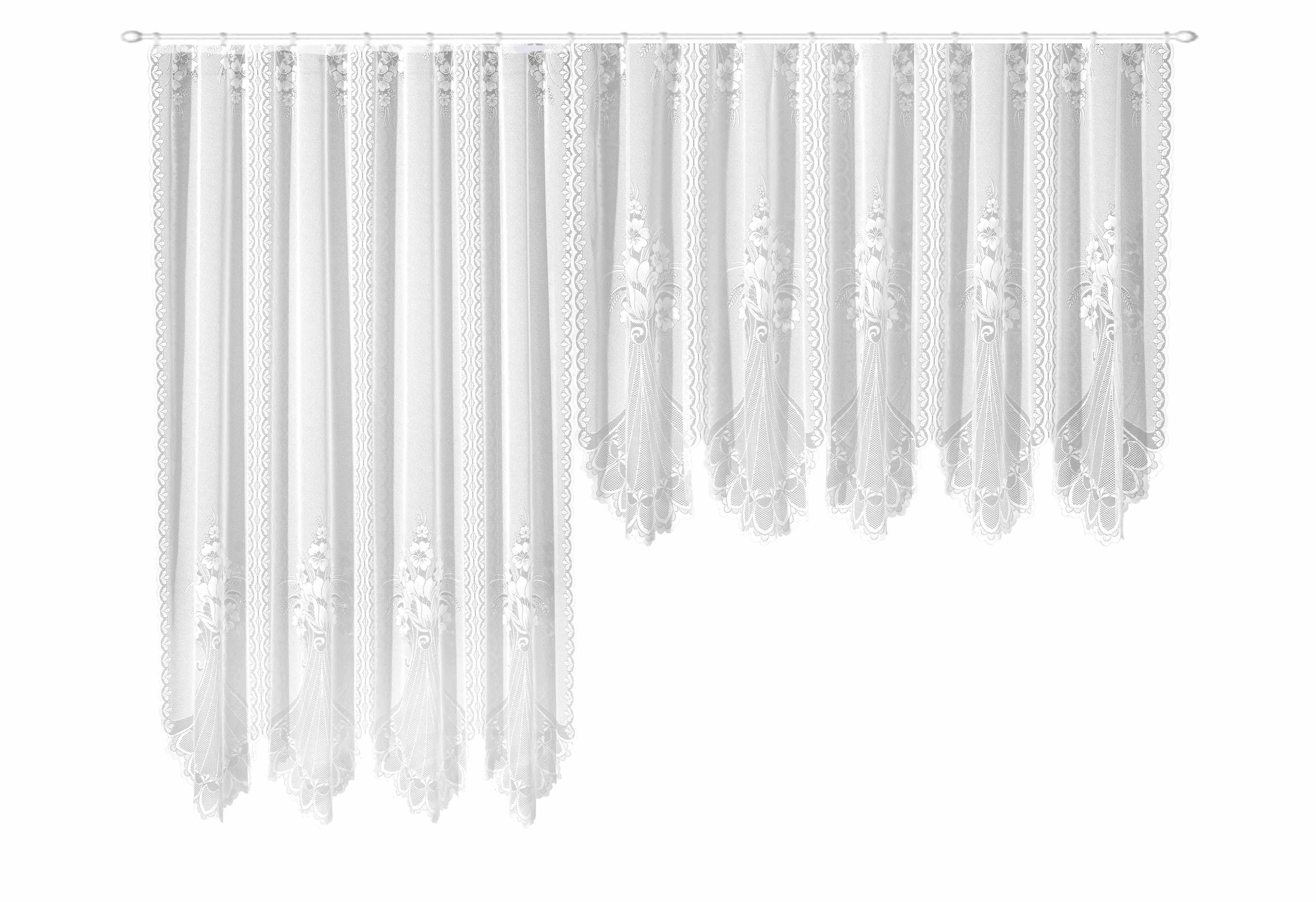 Weckbrodt Gardine »Adria« Kräuselband 1 Stk. tlg. Jacquard, strukturiert, halbtransparent, floral, gebogt, Store