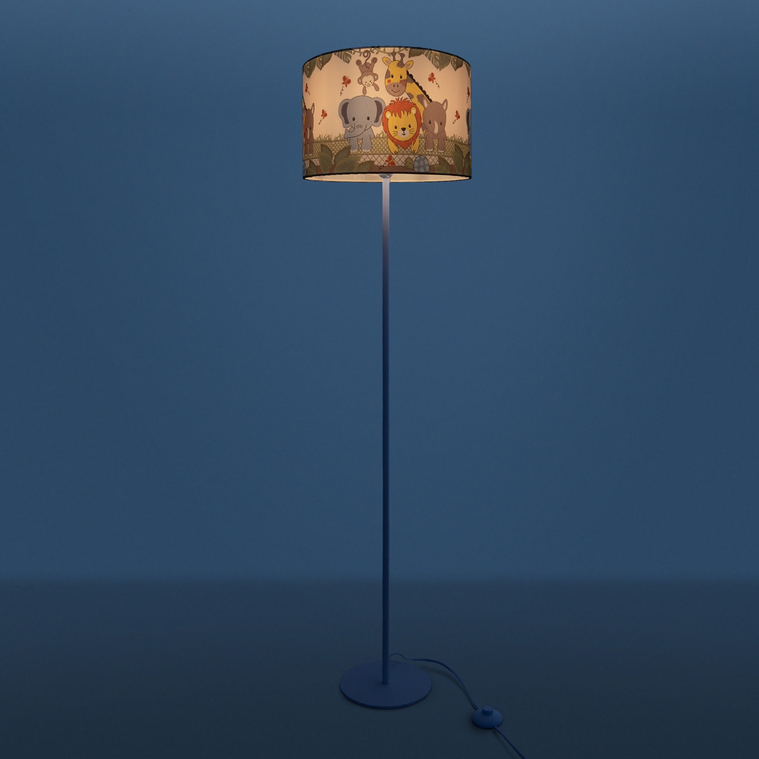 Paco Home Stehlampe »Diamond LED kaufen 3 Kinderlampe mit XXL Garantie flammig-flammig, online | E27 634«, Jahren Lampe 1 Stehleuchte Kinderzimmer Dschungel-Tiere