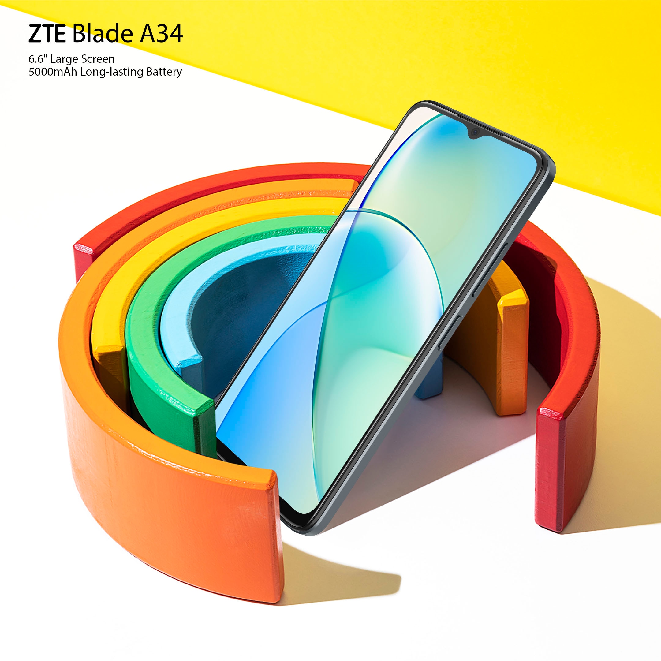 ZTE Smartphone »Blade A34«, Grau