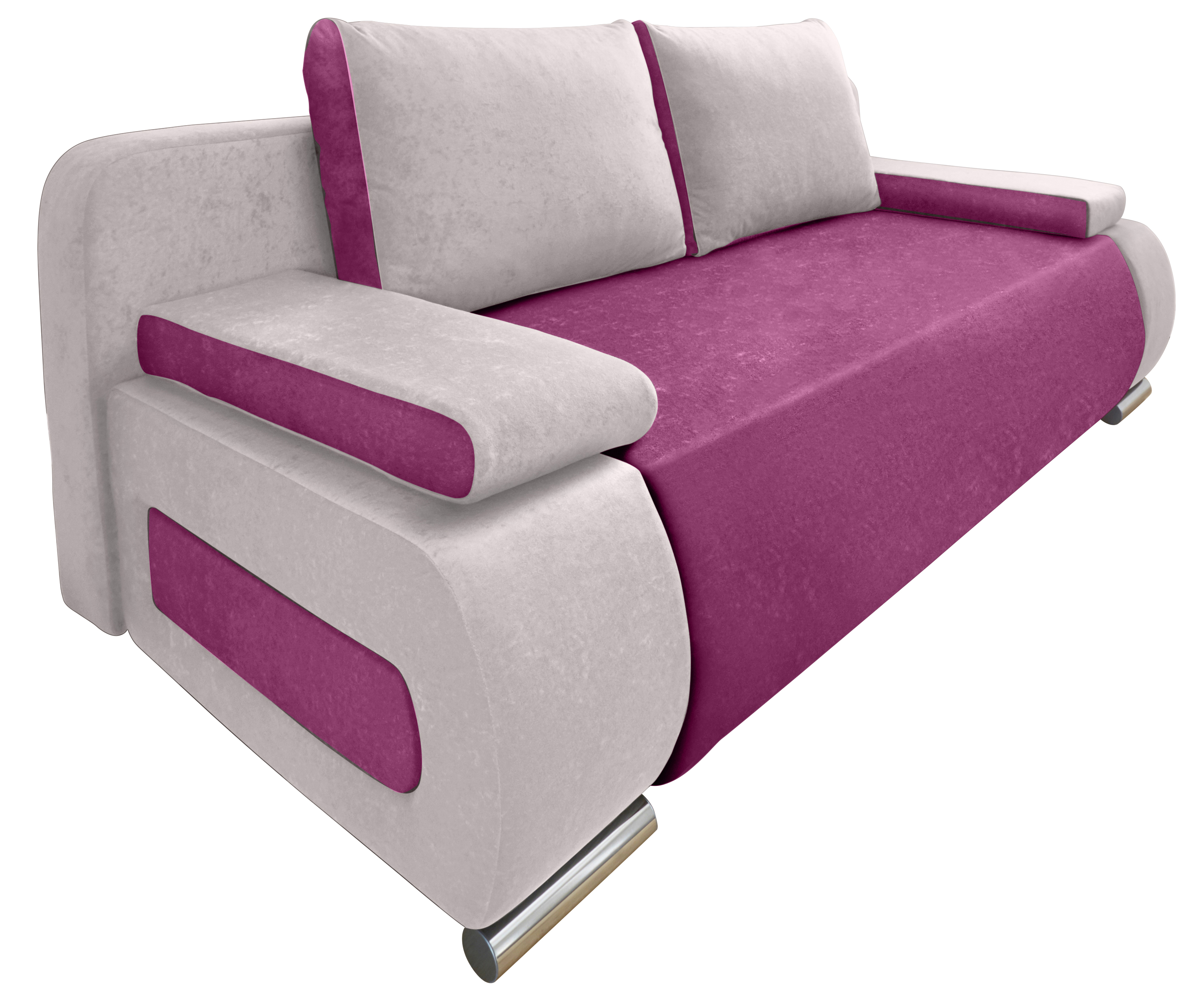 Schlafsofa, mit Federkern, inklusive Bettfunktion und Bettkasten, mit Rückenkissen