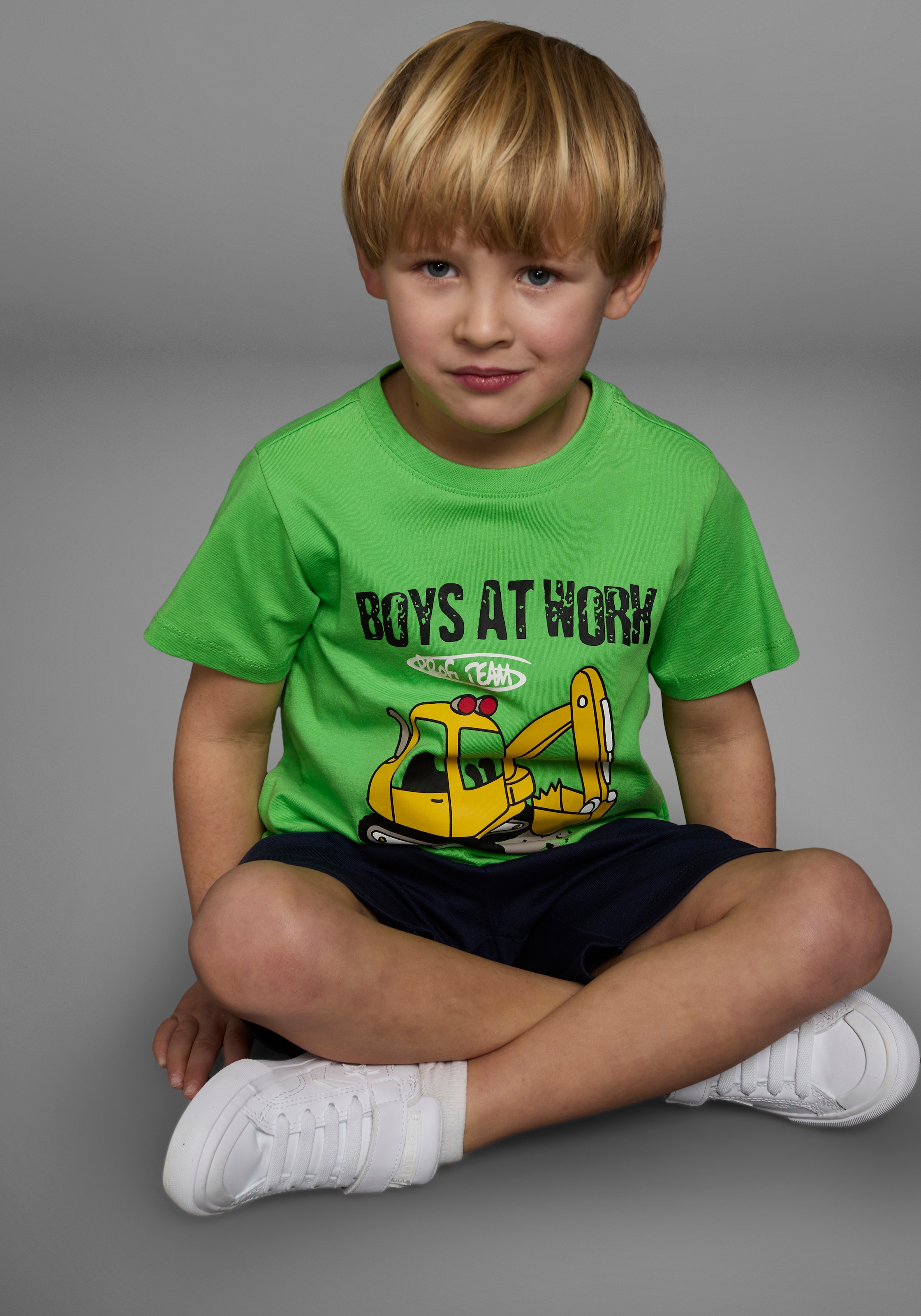 KIDSWORLD Shirt & Shorts »2tlg. Set T-Shirt+Sweatbermudas« Spar-Set, 2, 2 Stk. BOYS AT WORK