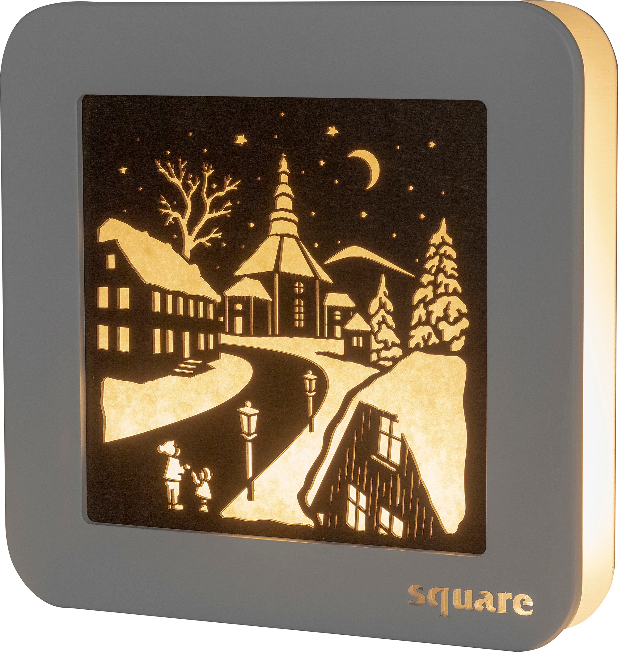 Weigla LED-Bild »Square - Standbild Seiffen, Weihnachtsdeko«, (1 St.), mit Timer