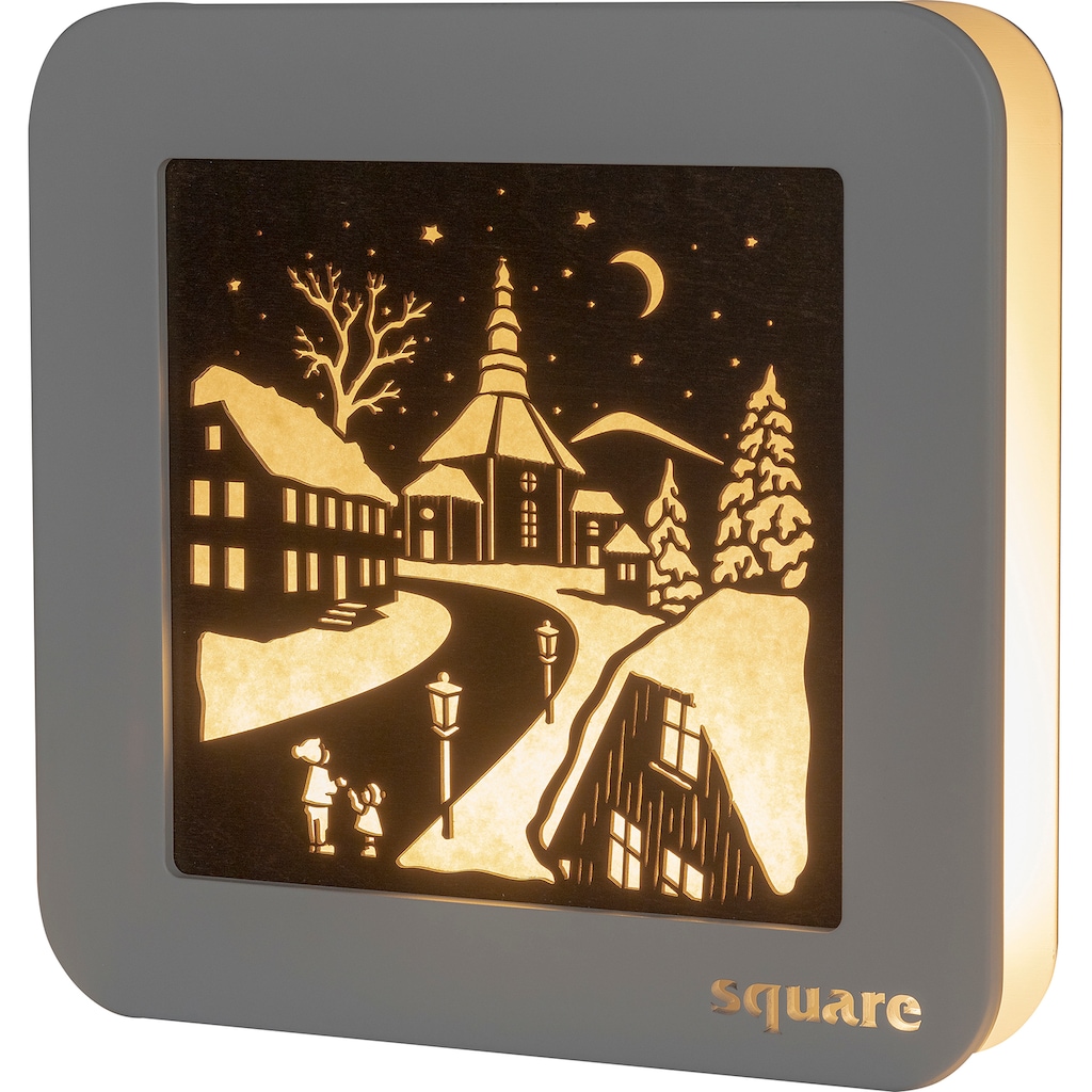 Weigla LED-Bild »Square - Standbild Seiffen, Weihnachtsdeko«, (1 St.)