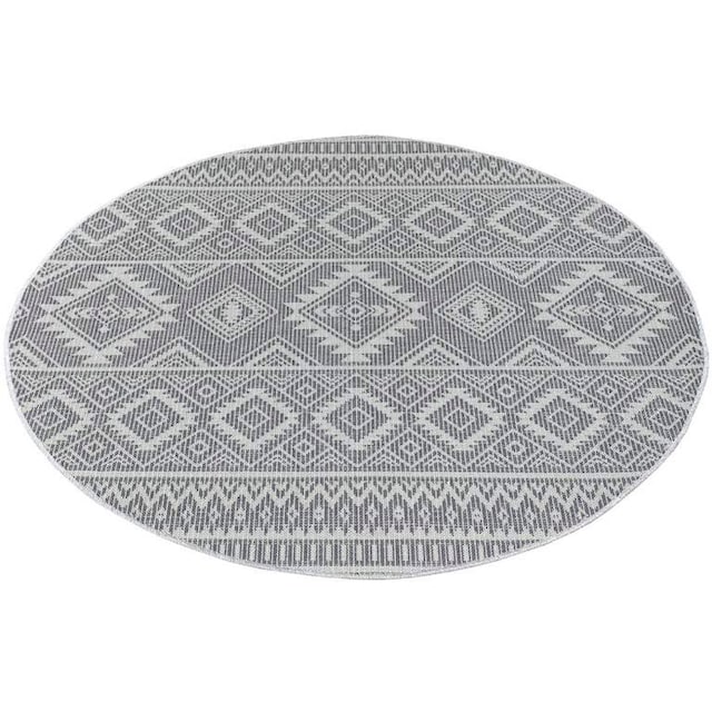 Carpet City Teppich »Palm«, rund, Wetterfest & UV-beständig, für Balkon,  Terrasse, Küche, flach gewebt online kaufen