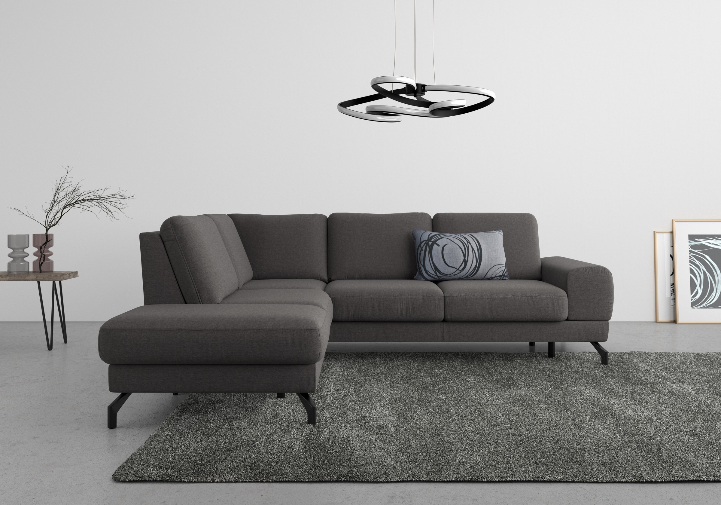 sit&more Ecksofa »Cinturo L-Form«, inklusive Sitztiefenverstellung und Federkern, Sitzhöhe 45 cm
